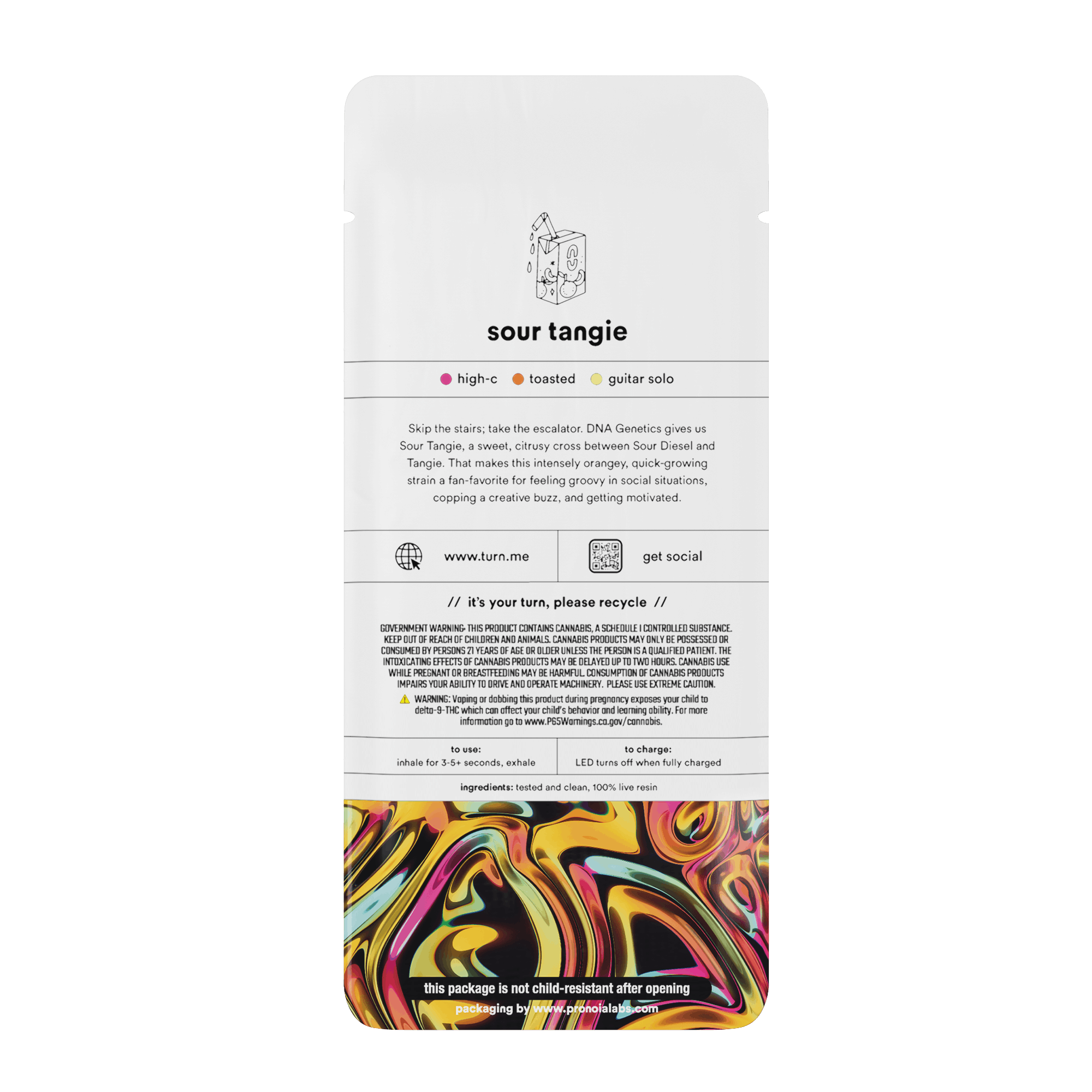 Turn Up Live Resin | 1g - Sour Tangie - AIO - Sativa - Turn -  - $37 - All-In-Ones