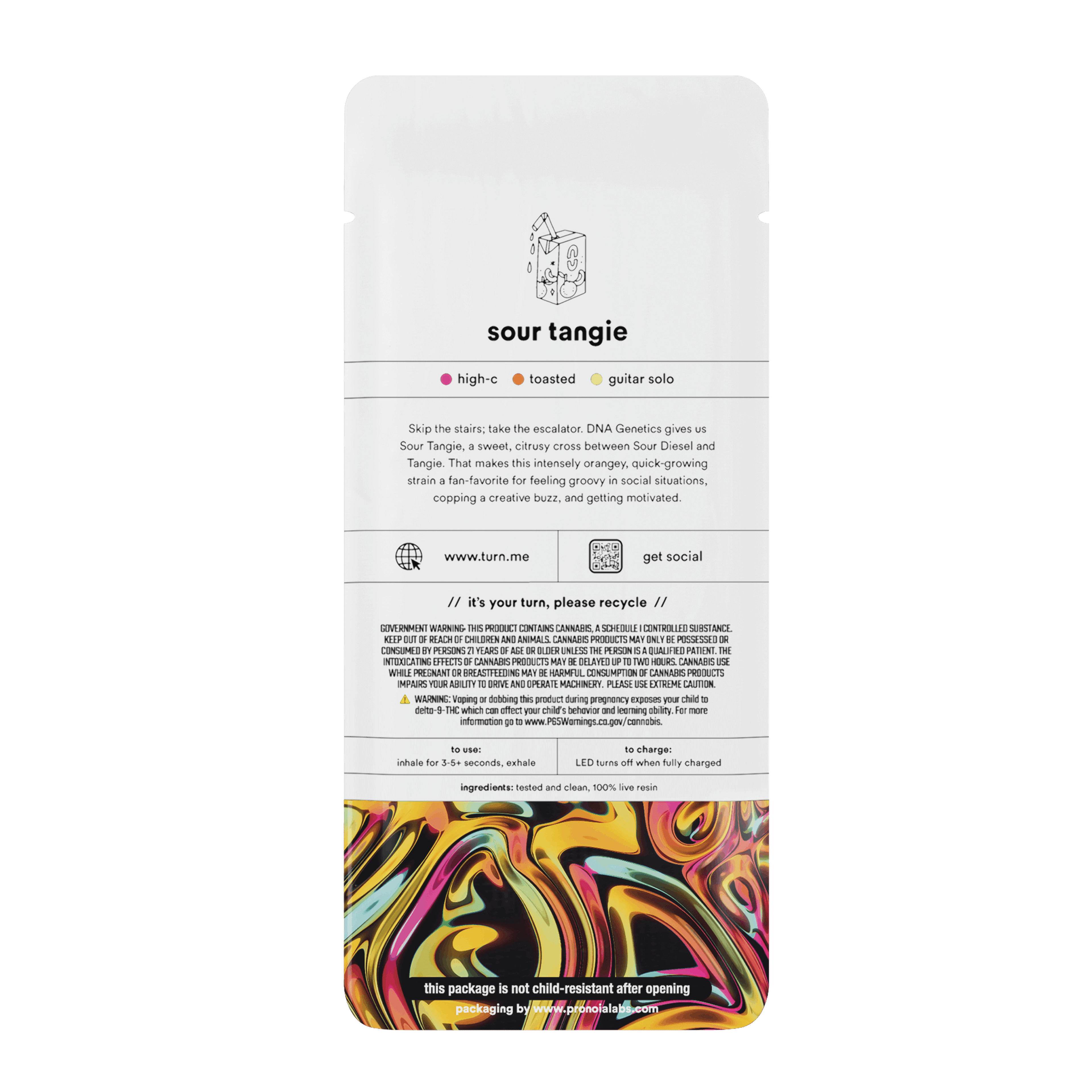 Turn Up Live Resin | 1g - Sour Tangie - AIO - Sativa - Turn - - $37 - All-In-Ones