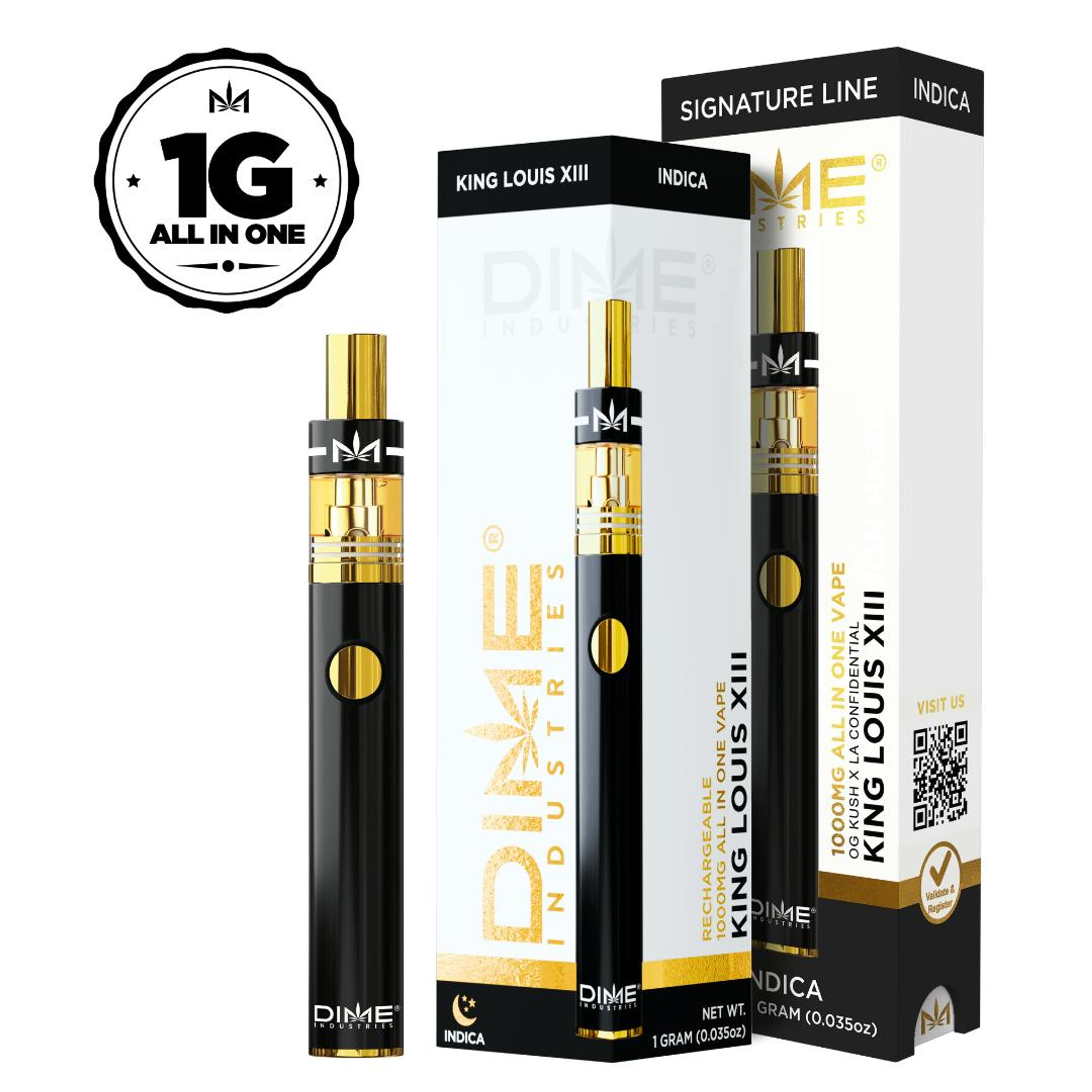 King Louis XIII Live Reserve 1000mg All in One Device - Dime Industries - - $36 - Vapes