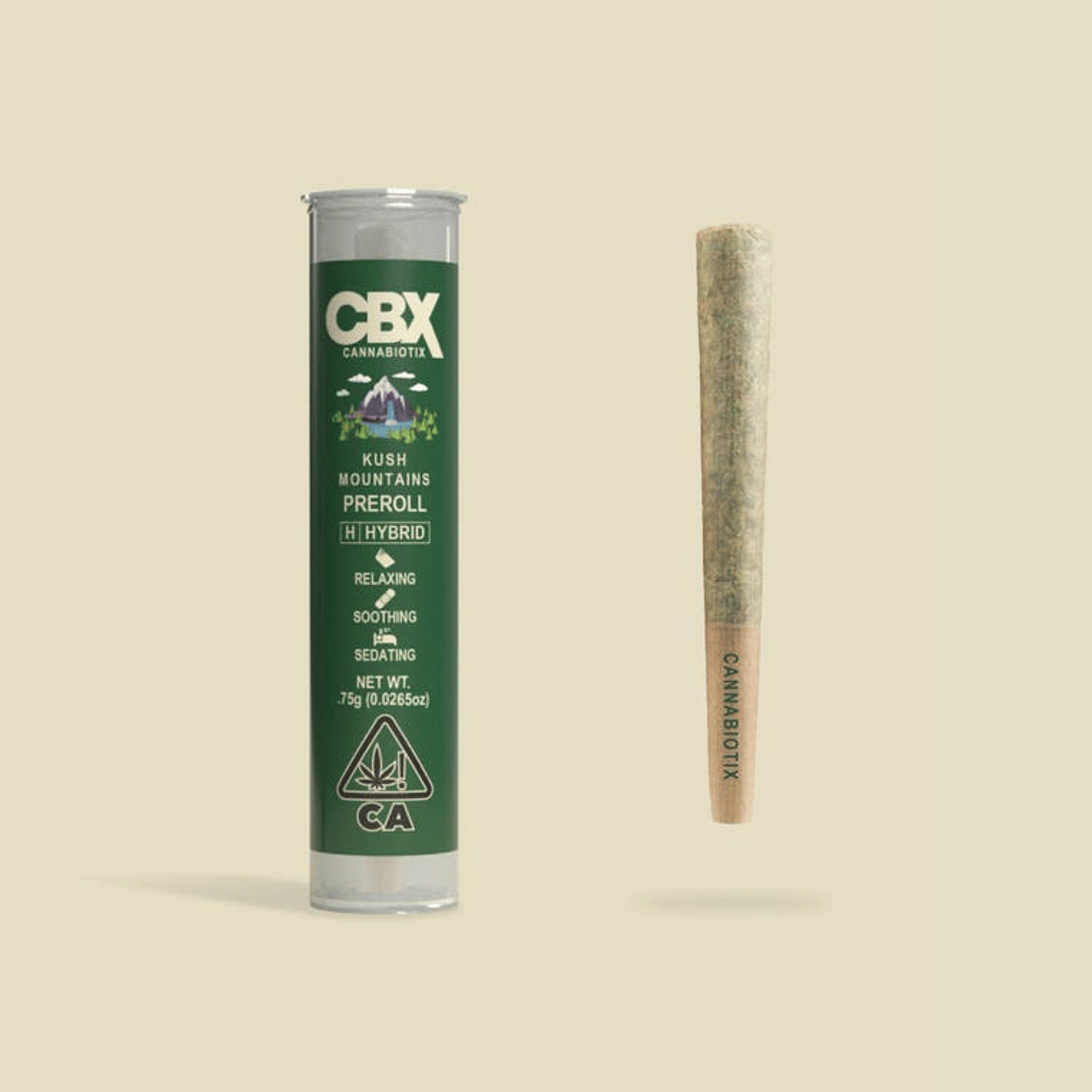Mount Zereal Kush - .75g Pre-Roll - Cannabiotix (CBX) - Mount Zereal Kush (H) - $14 - Pre-Rolls