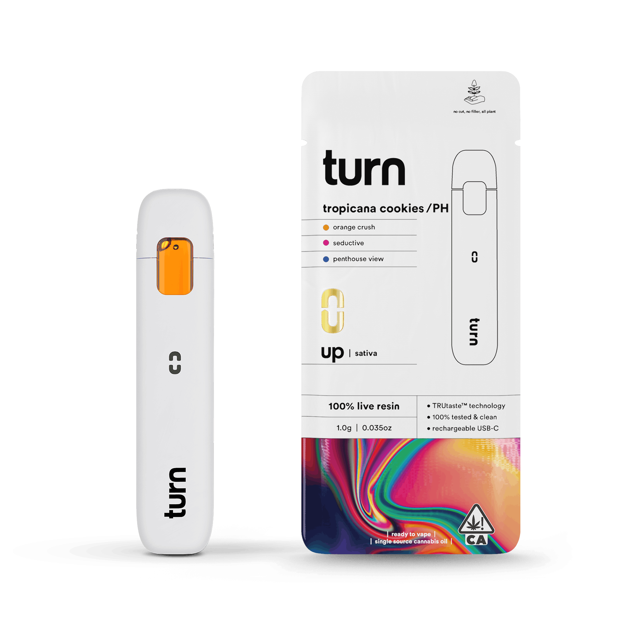 Turn Up Live Resin | 1g - Tropicana Cookies / PH - AIO - Sativa - Turn -  - $37 - All-In-Ones