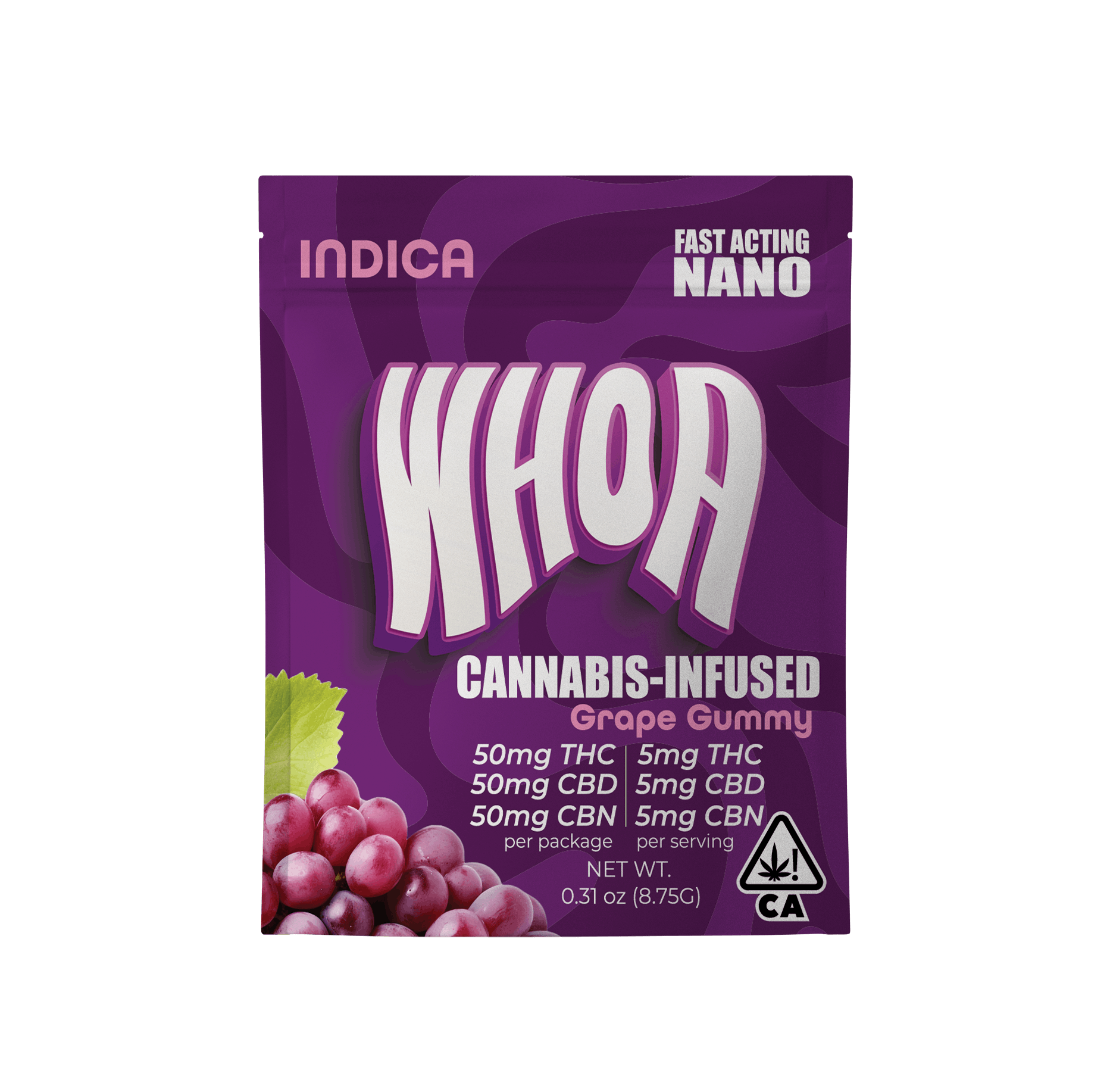 Grape CBN CBD THC Gummy - Bite, Relax (1:1:1 50mg:50mg:50mg) - WHOA -  - $5.05 - Edibles