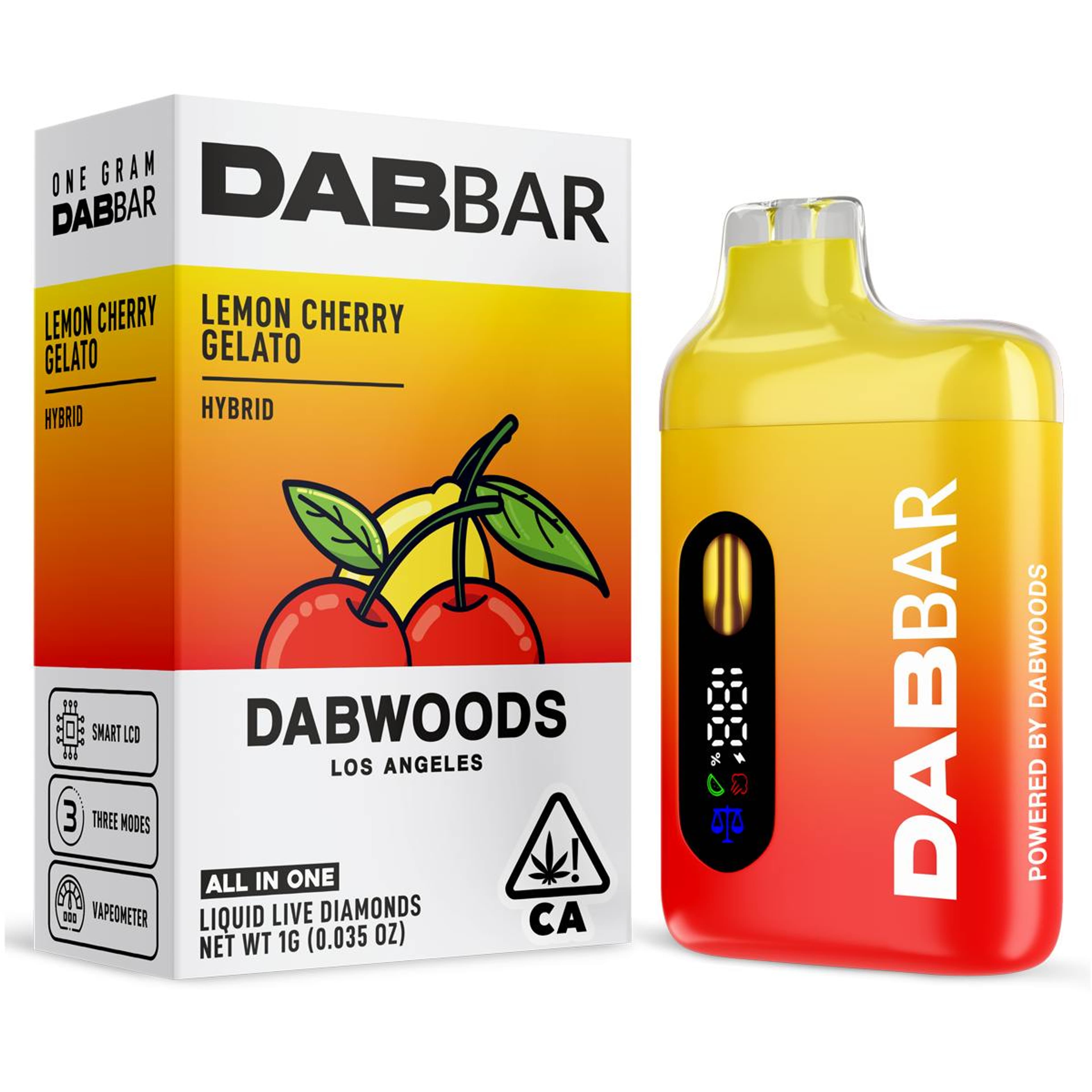Dabwoods DABBAR 2.0 | 1g - Lemon Cherry Gelato - AIO - Hybrid - Dabwoods - - $40 - All-In-Ones