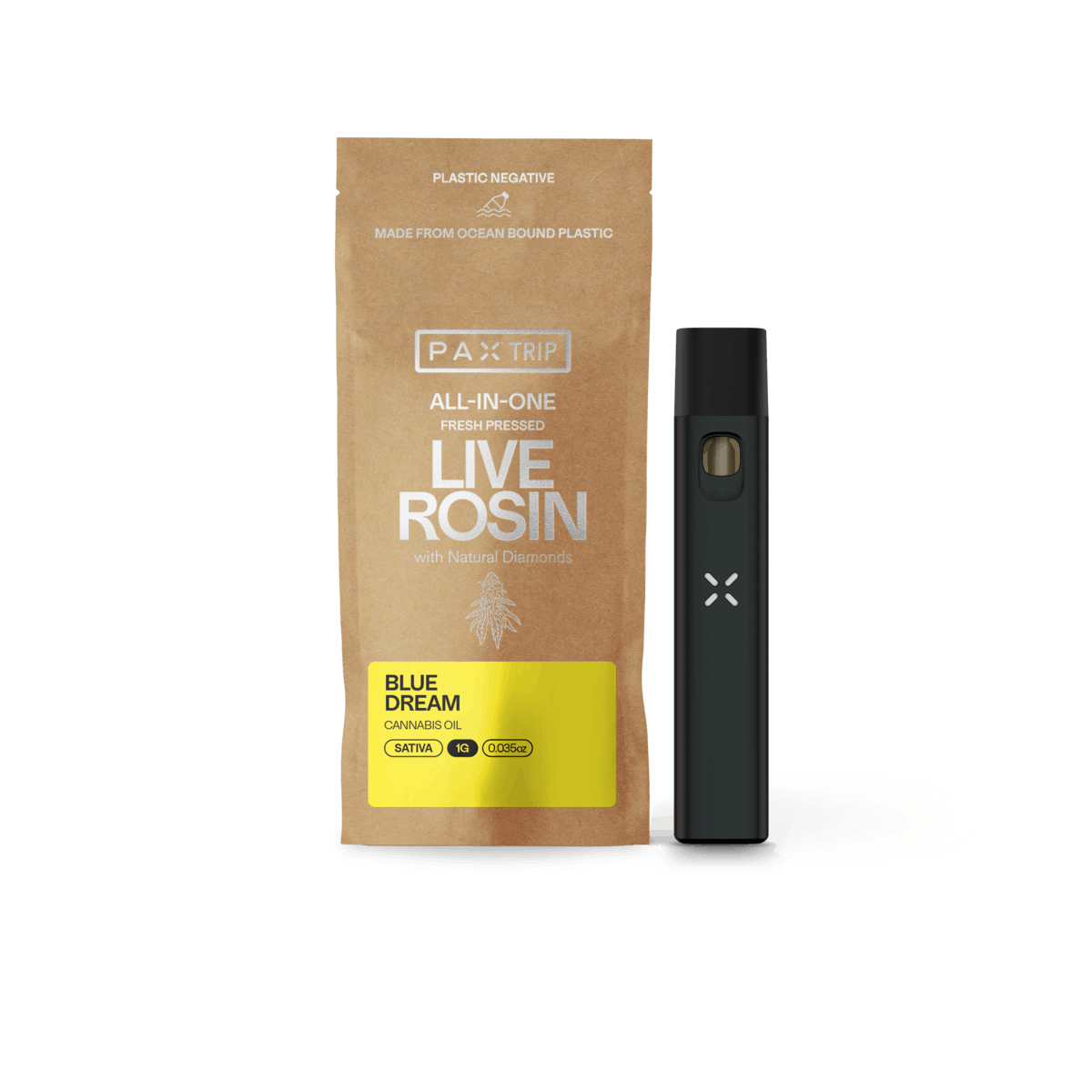 PAX - Blue Dream (S) 1g AIO Live Rosin with Diamonds - Pax - Vape - $52 - Vapes