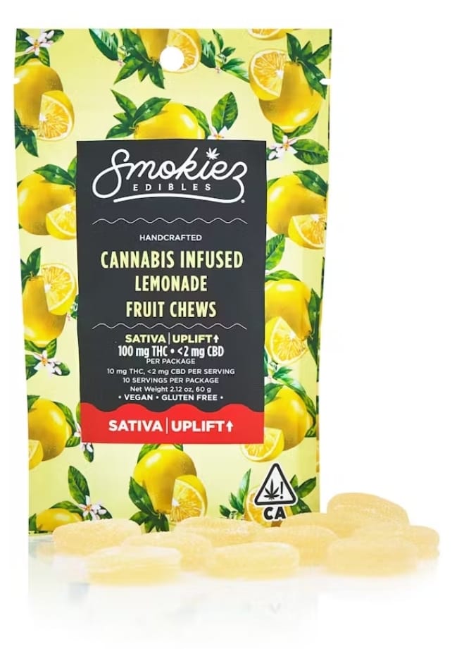 100mg THC Fruit Chews Sativa - Lemonade - Smokies -  - $24.99 - Edibles