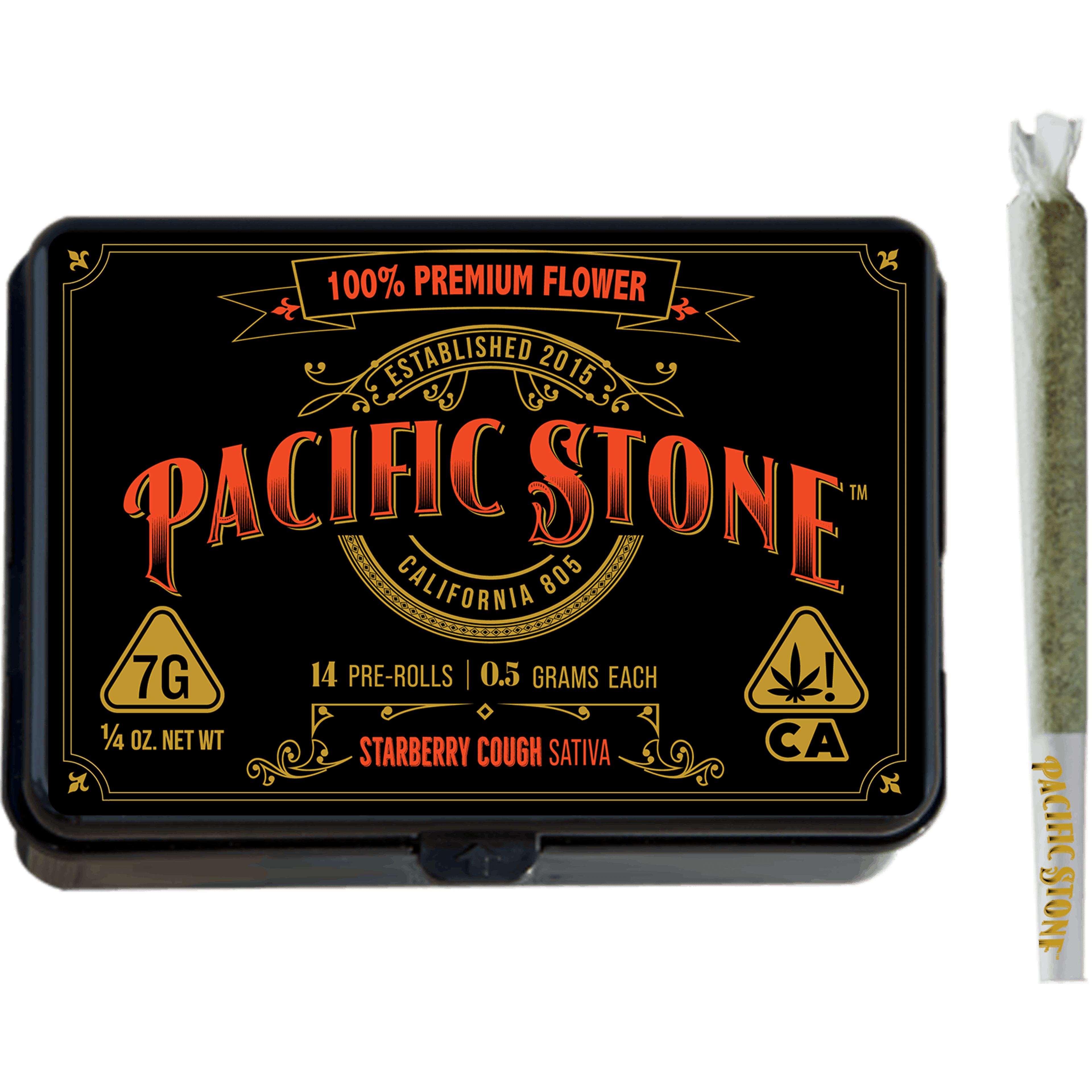 Starberry Cough Sativa Pre-Rolls 14pk (7g) - Pacific Stone - - $55 - Pre-Rolls
