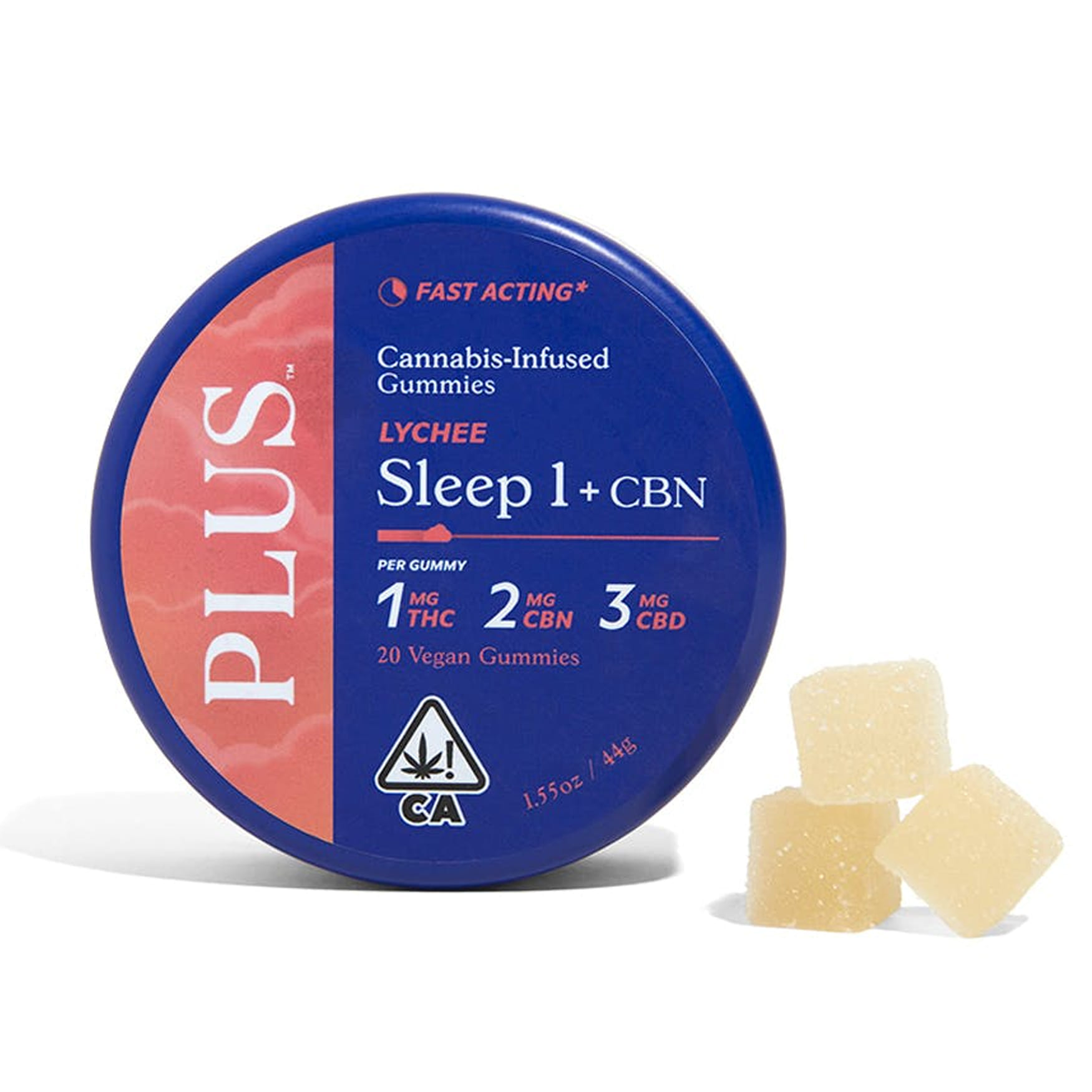 Lychee CBN Sleep Gummies - Plus Products - Lychee CBN Relief  3mg CBD 2mg CBN 1mg THC - $17 - Edibles