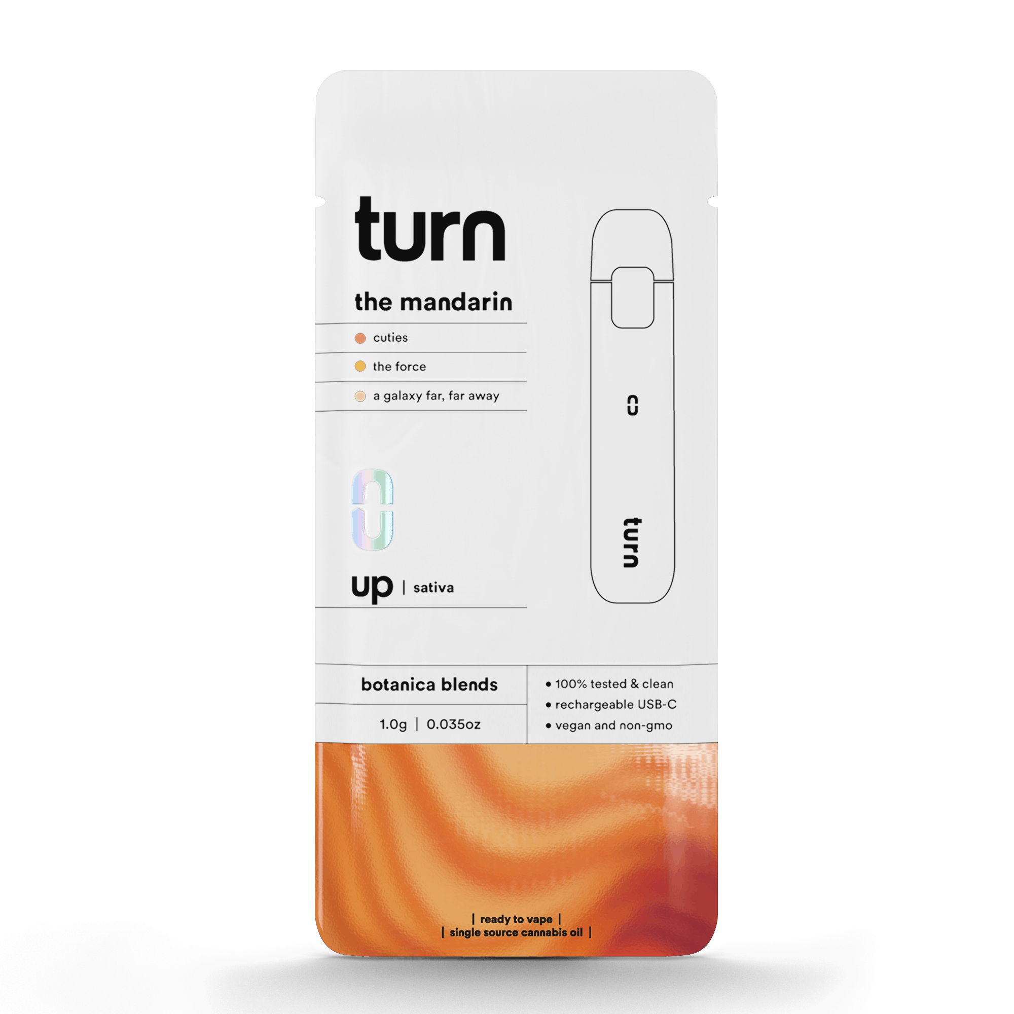 1.0g AIO | the mandarin | botanica blends | up | - Turn -  - $35 - Vape Pens