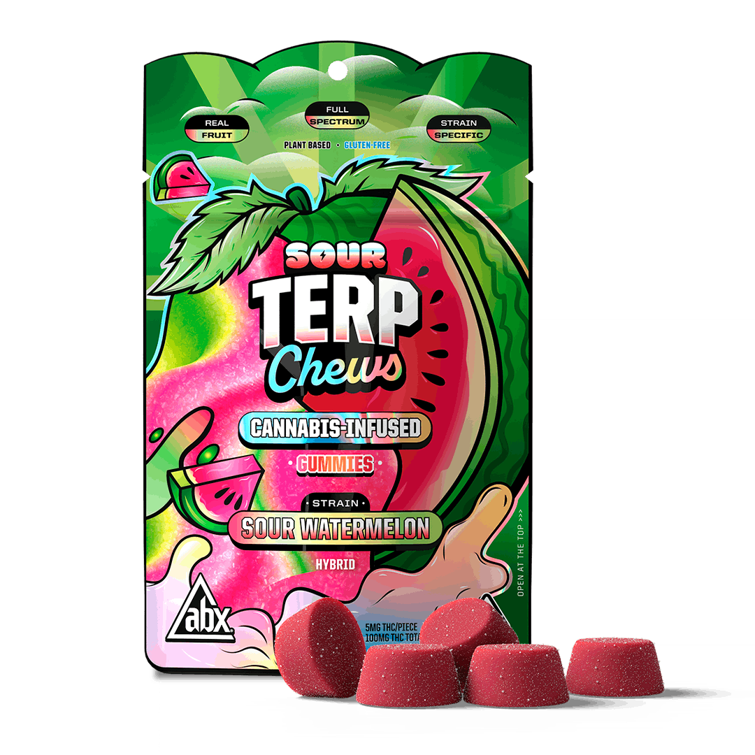 SOUR WATERMELON 100MG 20CT - ABX -  - $11 - Edibles