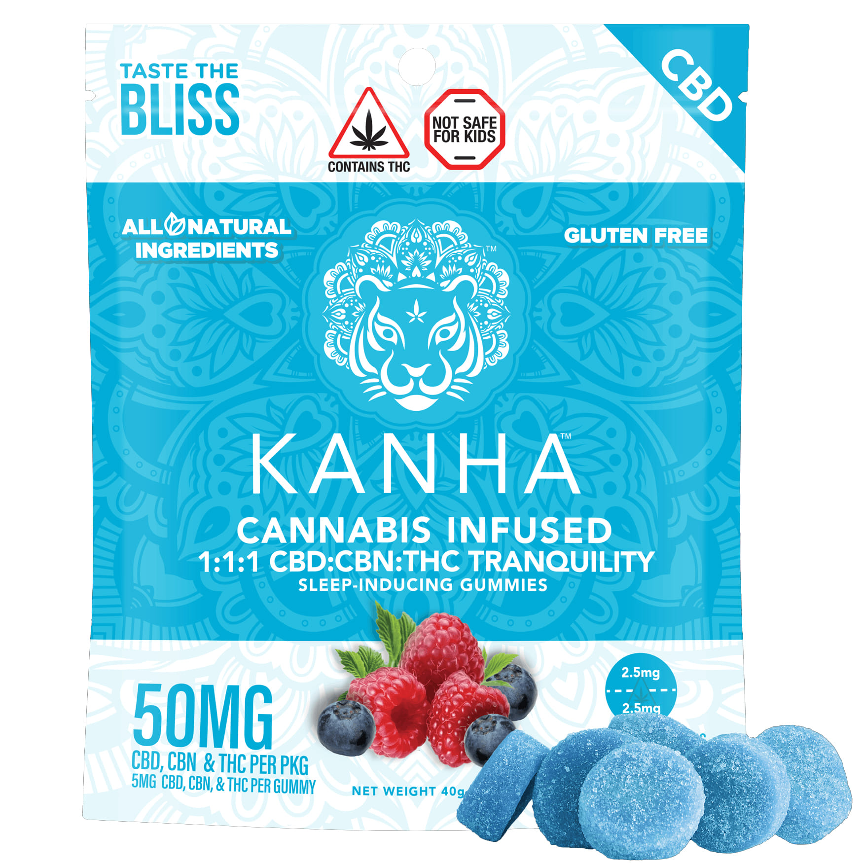 1:1:1 Tranquility Sleep (CBD:THC:CBN) - Kanha - 1:1:1 Tranquility - $20 - Edibles