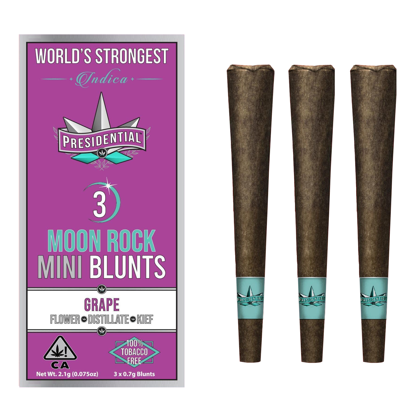 Grape (I) Mini Moon Rock Blunts - 3pk - Presidential - Grape 3pk (I) - $28 - Pre-Rolls