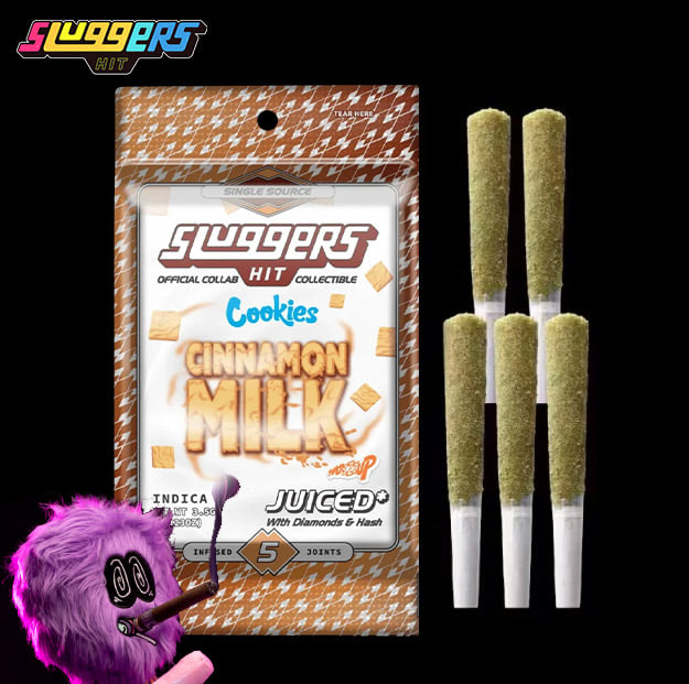 Sluggers x Cookies - Cinnamon Milk - Infused Pre-Rolls (5 Pack) - 3.5g