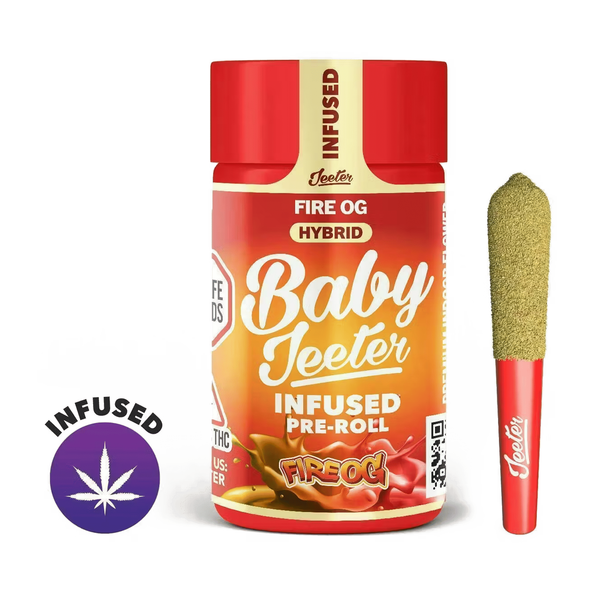 Fire OG - Baby Jeeter - Infused Pre-Rolls - Jeeter - 2.5g (5-Pack) - $44.99 - Infused Pre-Rolls