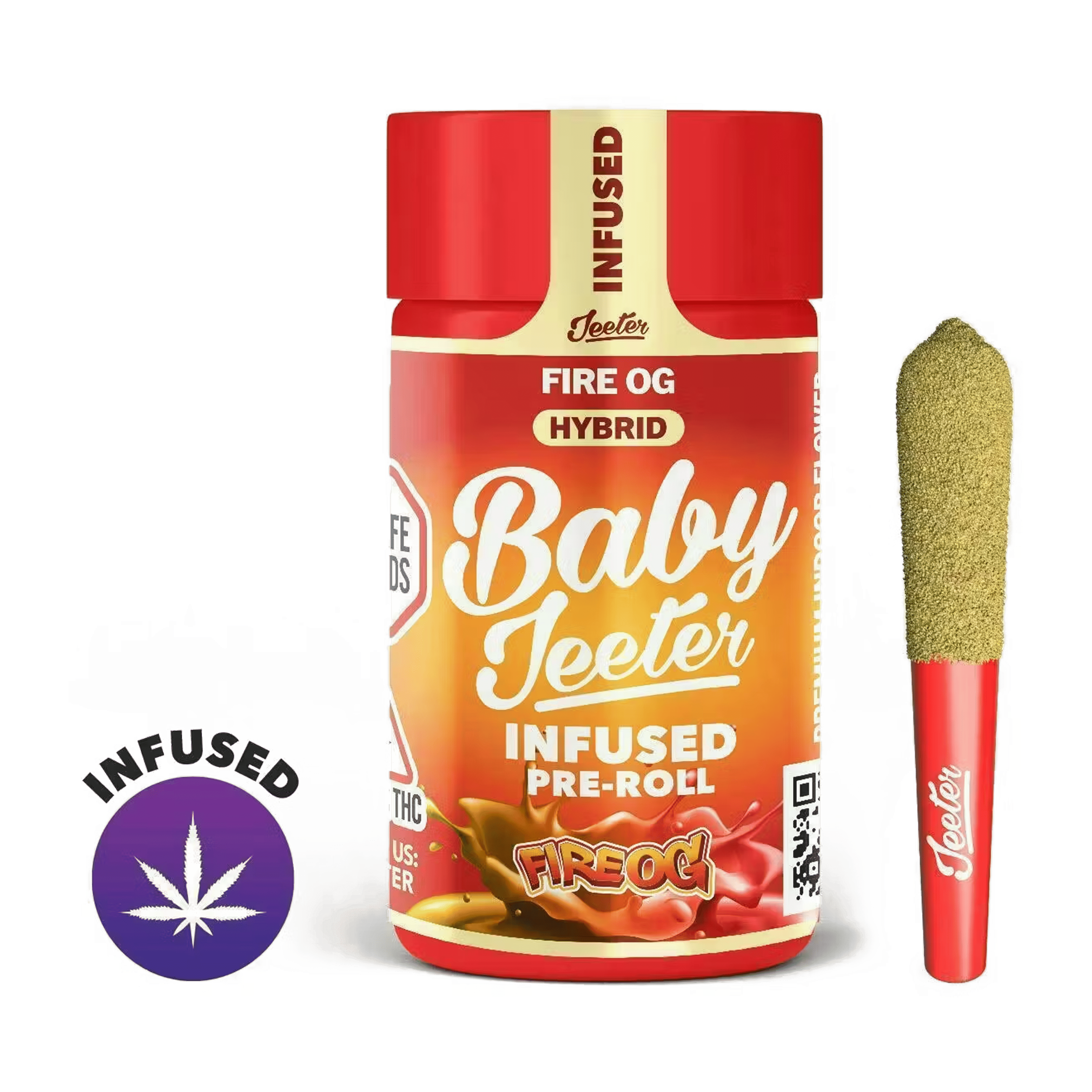 Fire OG - Baby Jeeter - Infused Pre-Rolls - Jeeter - 2.5g (5-Pack) - $44.99 - Infused Pre-Rolls