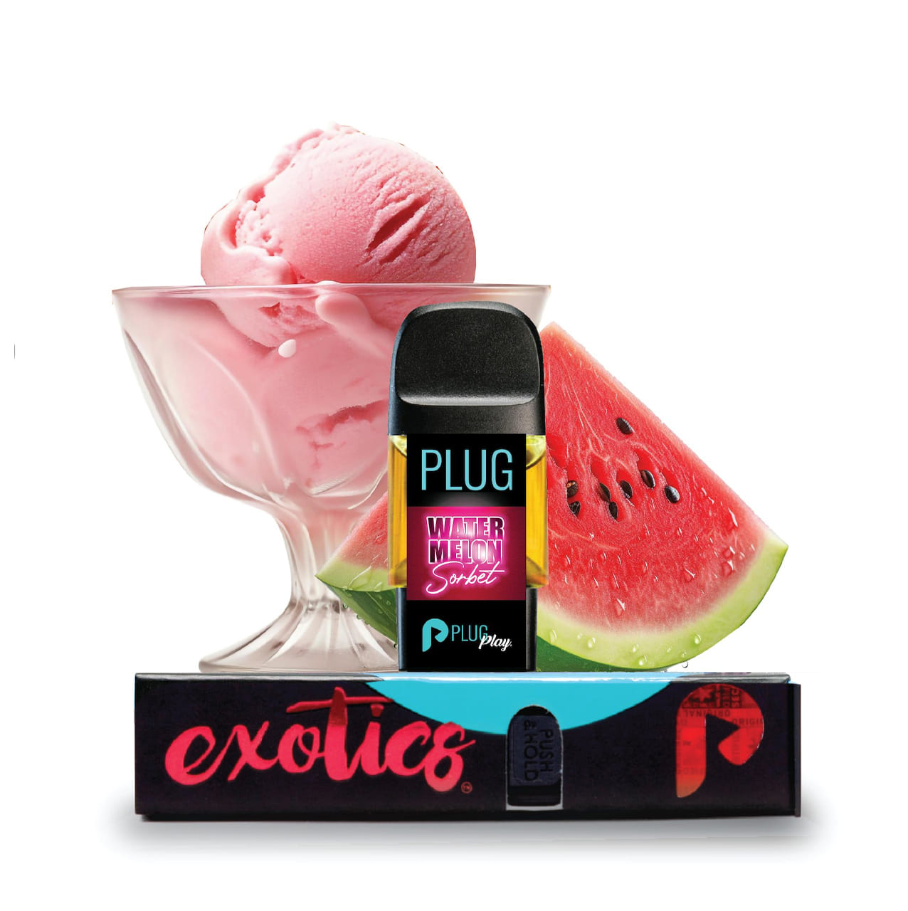 Watermelon Sorbet (H) 1g Exotics *SPECIAL PRICING* - PlugPlay - Watermelon Sorbet (H) - $35 - Vape Cartridge