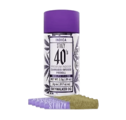 Skywalker OG - 40's Infused Mini Pre-Rolls - STIIIZY - 2.5g (5-Pack) - $35.99 - Infused Pre-Rolls