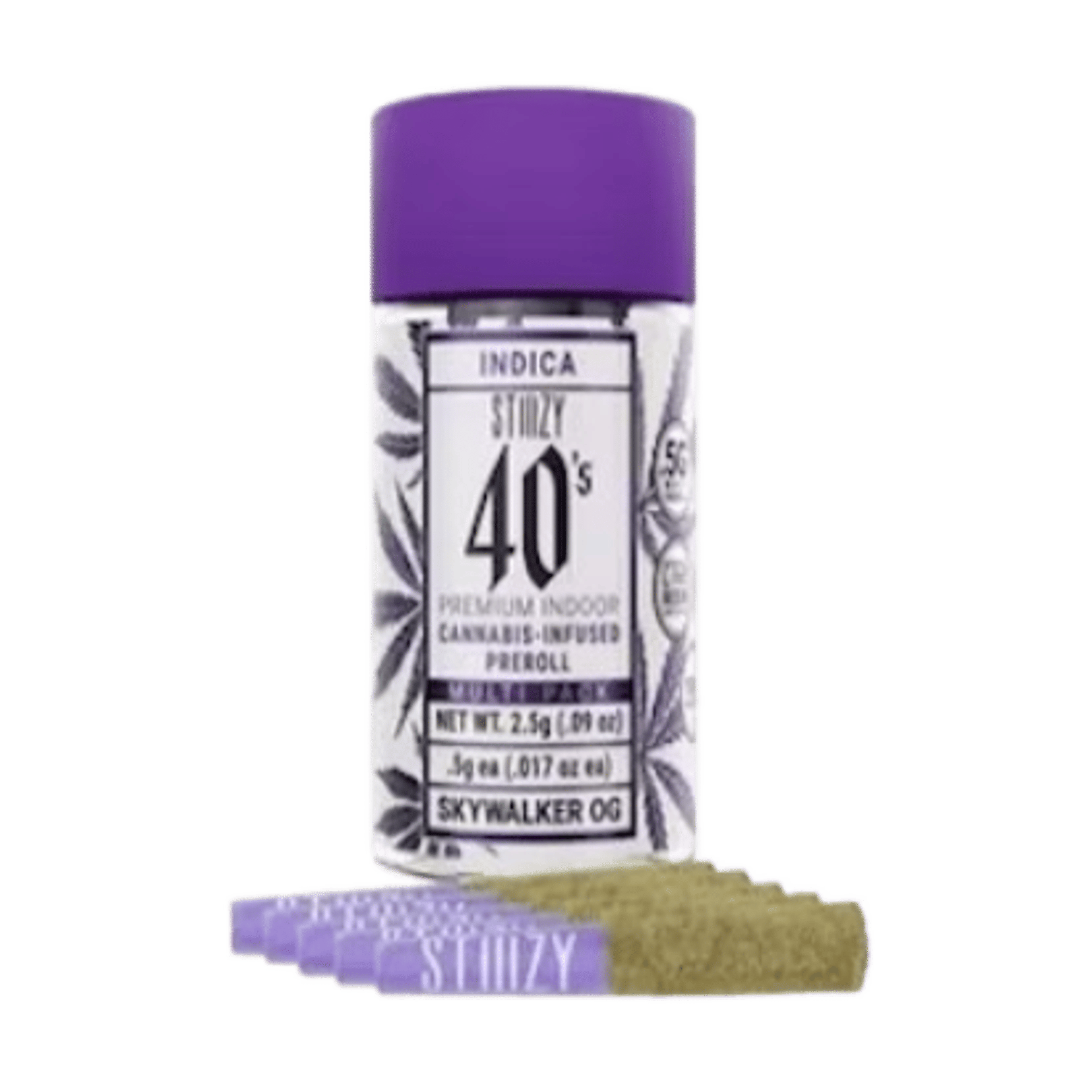 Skywalker OG - 40's Infused Mini Pre-Rolls - STIIIZY - 2.5g (5-Pack) - $35.99 - Infused Pre-Rolls