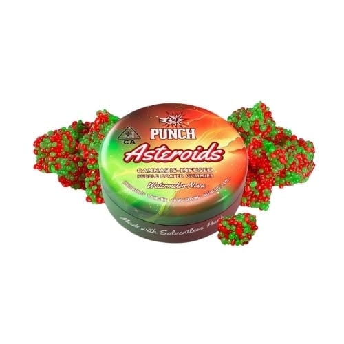 Punch Edibles - Solventless Asteroids | Watermelon Nova Pebble Coated Gummies - Punch Edibles - Punch Edibles - Solventless Asteroids | Watermelon Nova Pebble Coated Gummies - $25 - Edible