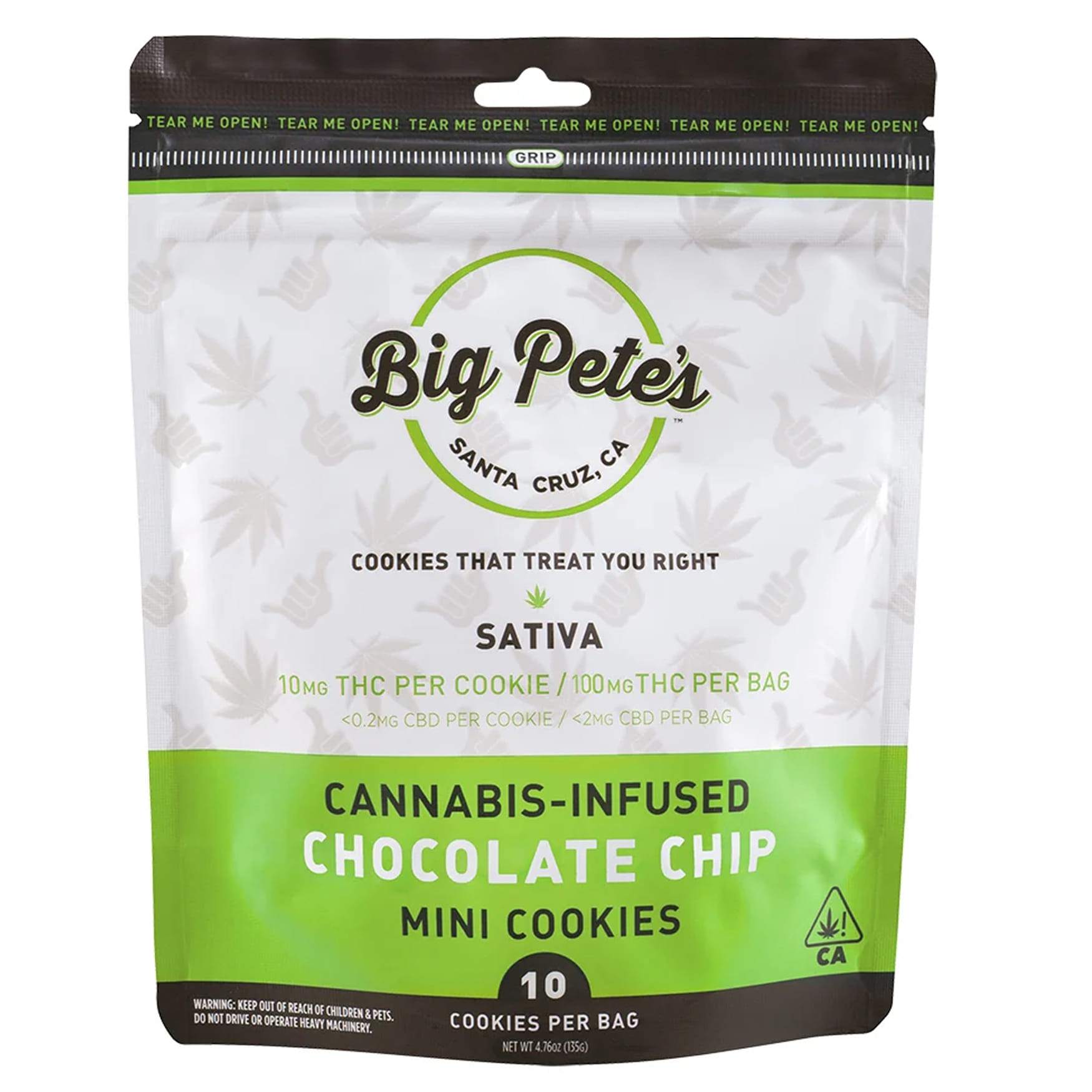 Chocolate Chip Sativa 10pk - Big Petes - Chocolate Chip (S) - $17 - Edibles
