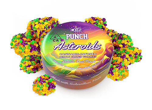 Punch Edibles - Solventless Asteroids | Galactic Fruit Punch Pebble Coated Gummies - Punch Edibles - Punch Edibles - Solventless Asteroids | Galactic Fruit Punch Pebble Coated Gummies - $25 - Edible