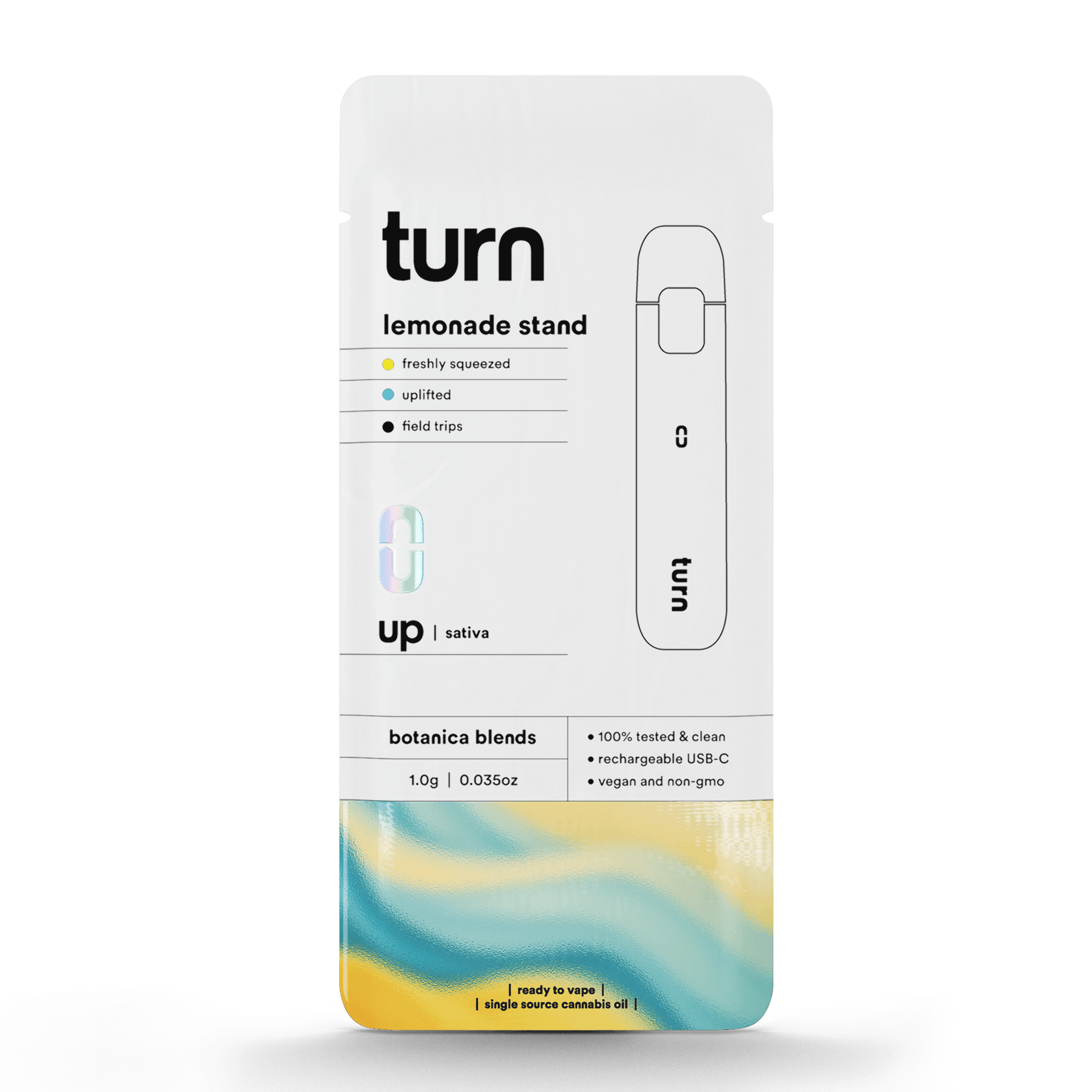 1.0g AIO | lemonade stand | botanica blends | up | - Turn - 1.0g AIO | lemonade stand Turn - $35 - Vape Pens
