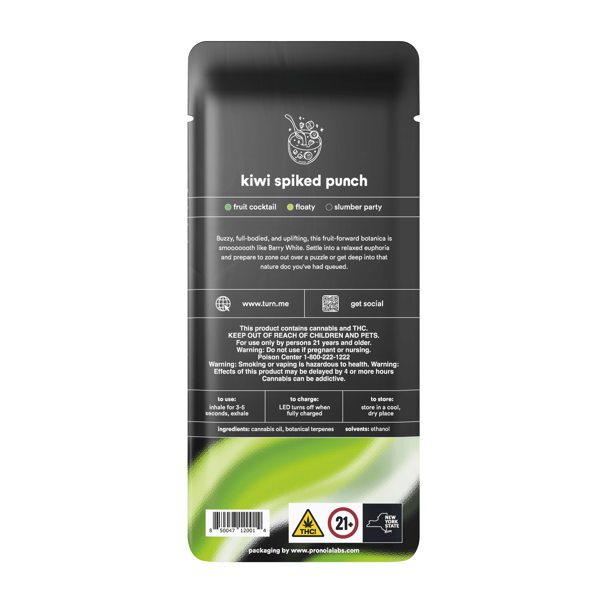 1.0g AIO | kiwi spiked punch | botanica blends | down | - Turn -  - $35 - Vape Pens