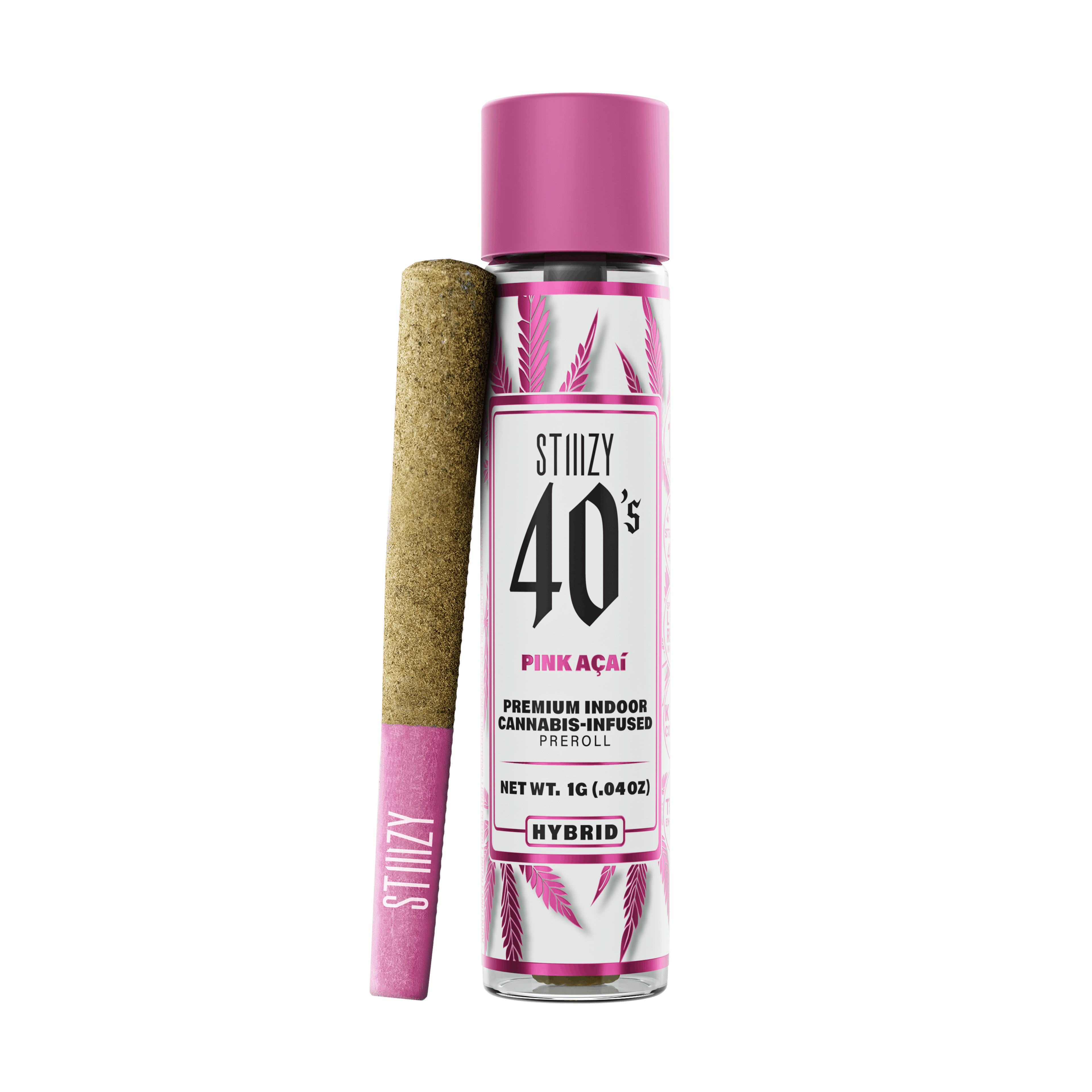 40s: Pink Acai 1G Infused Preroll - Stiiizy - - $10.80 - Preroll