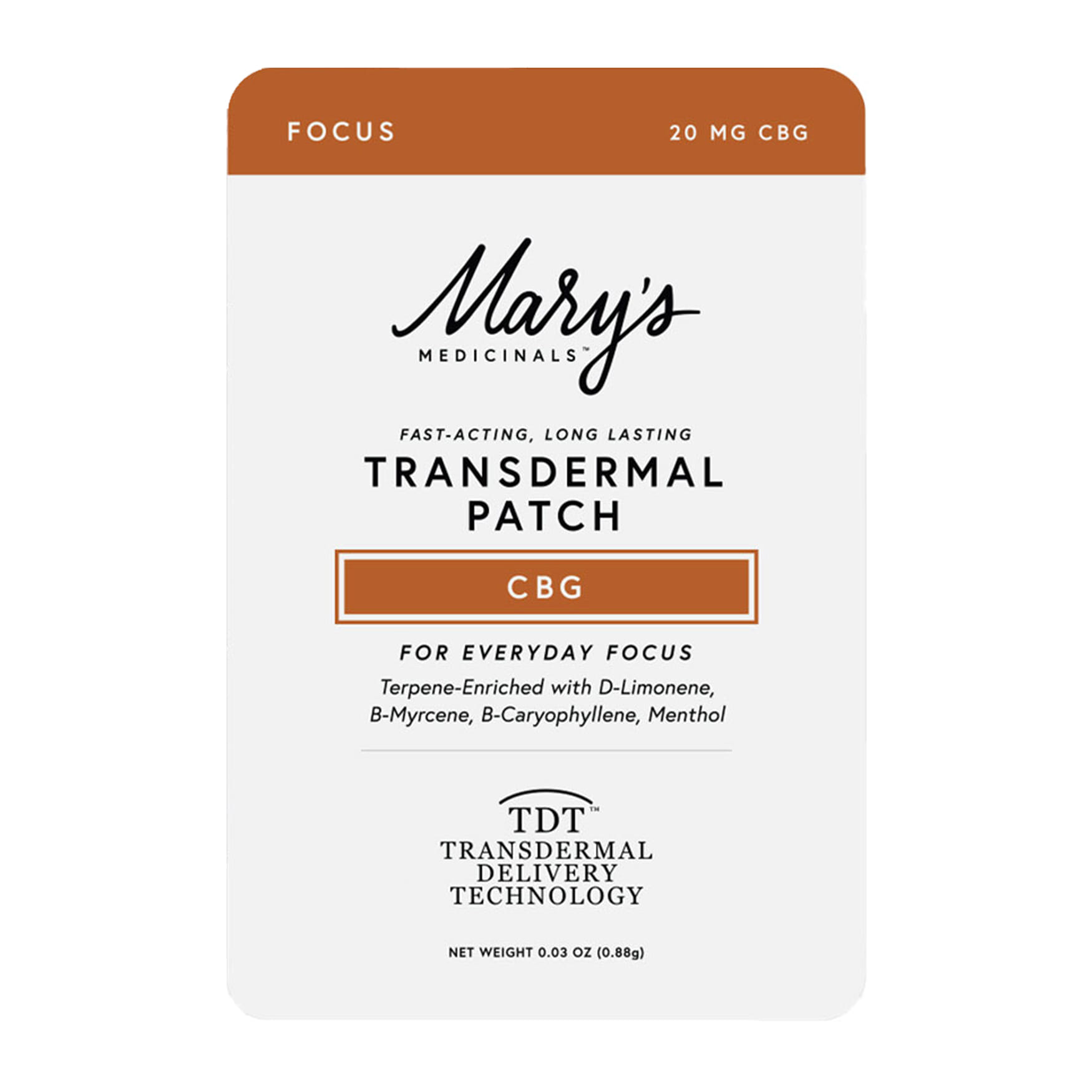 20mg CBG Patch**SPECIAL PRICING** - Mary's Medicinals - 20mg CBG Patch - $9.80 - Topicals