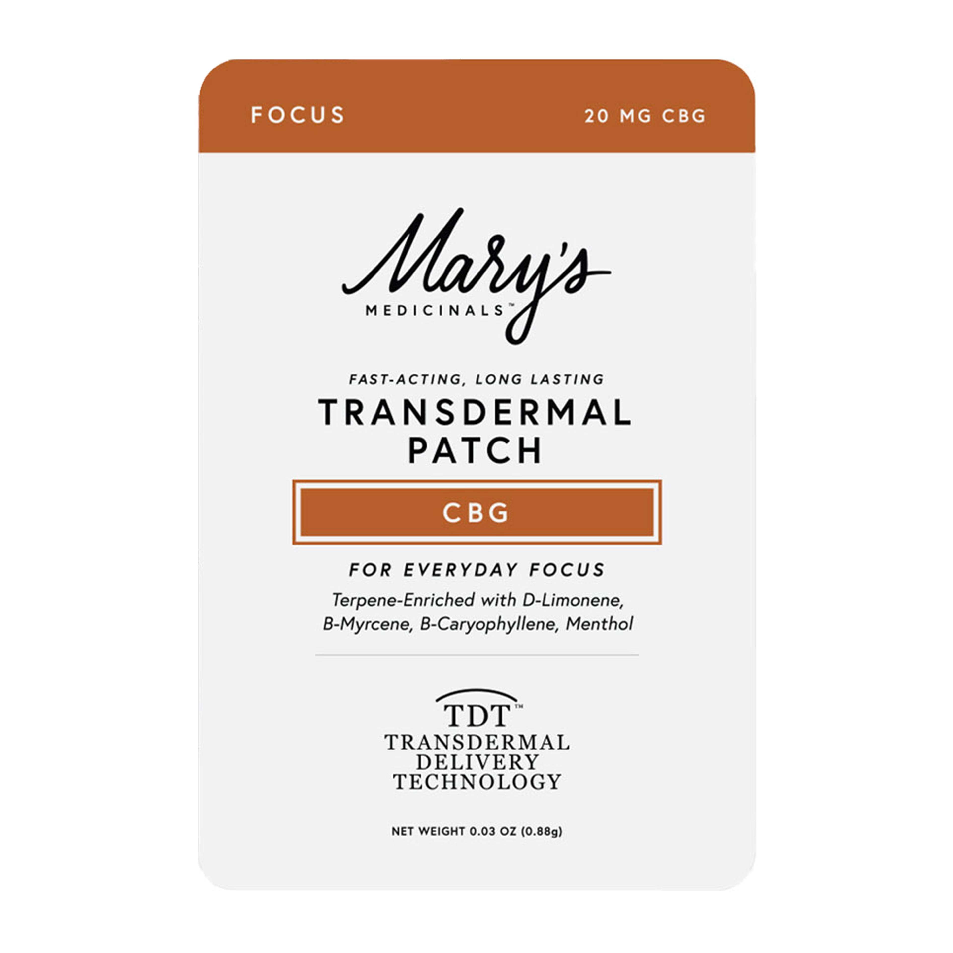 20mg CBG Patch**SPECIAL PRICING** - Mary's Medicinals - 20mg CBG Patch - $9.80 - Topicals