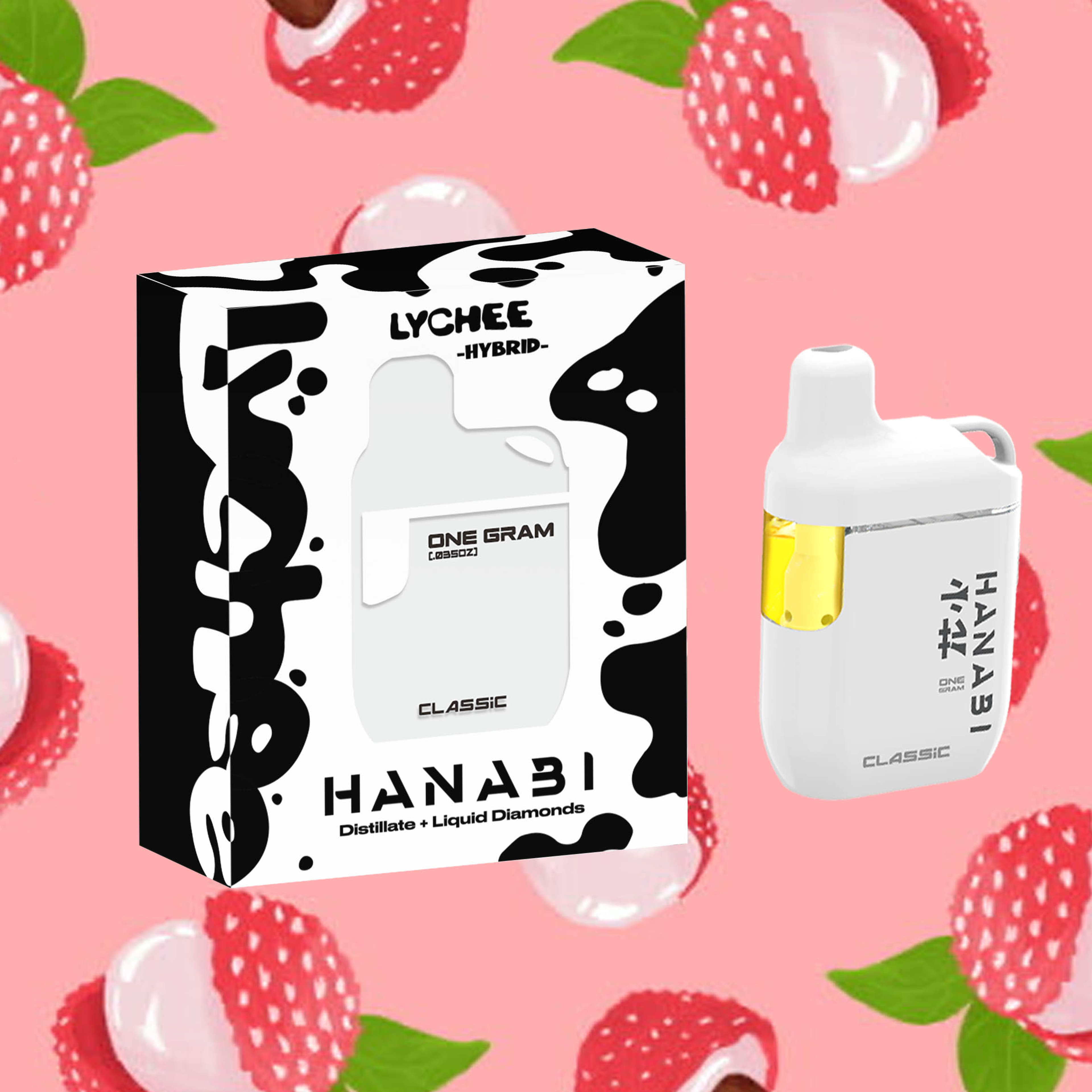 Lychee Classic Disposable 1g - Hanabi - - $35 - Disposable Vapes