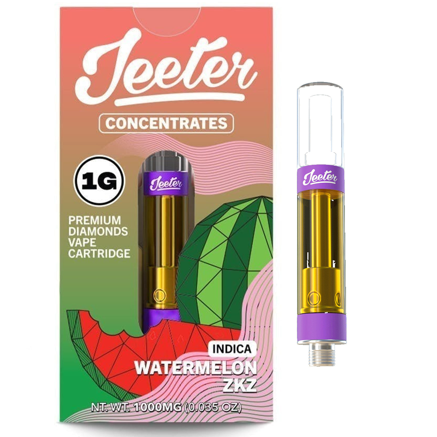 Watermelon ZKZ (I) - 1g Jeeter Juice Cartridge *B2G1 EVERYDAY* - Jeeter - Watermelon ZKZ  (I) - $23.48 - Cartridges