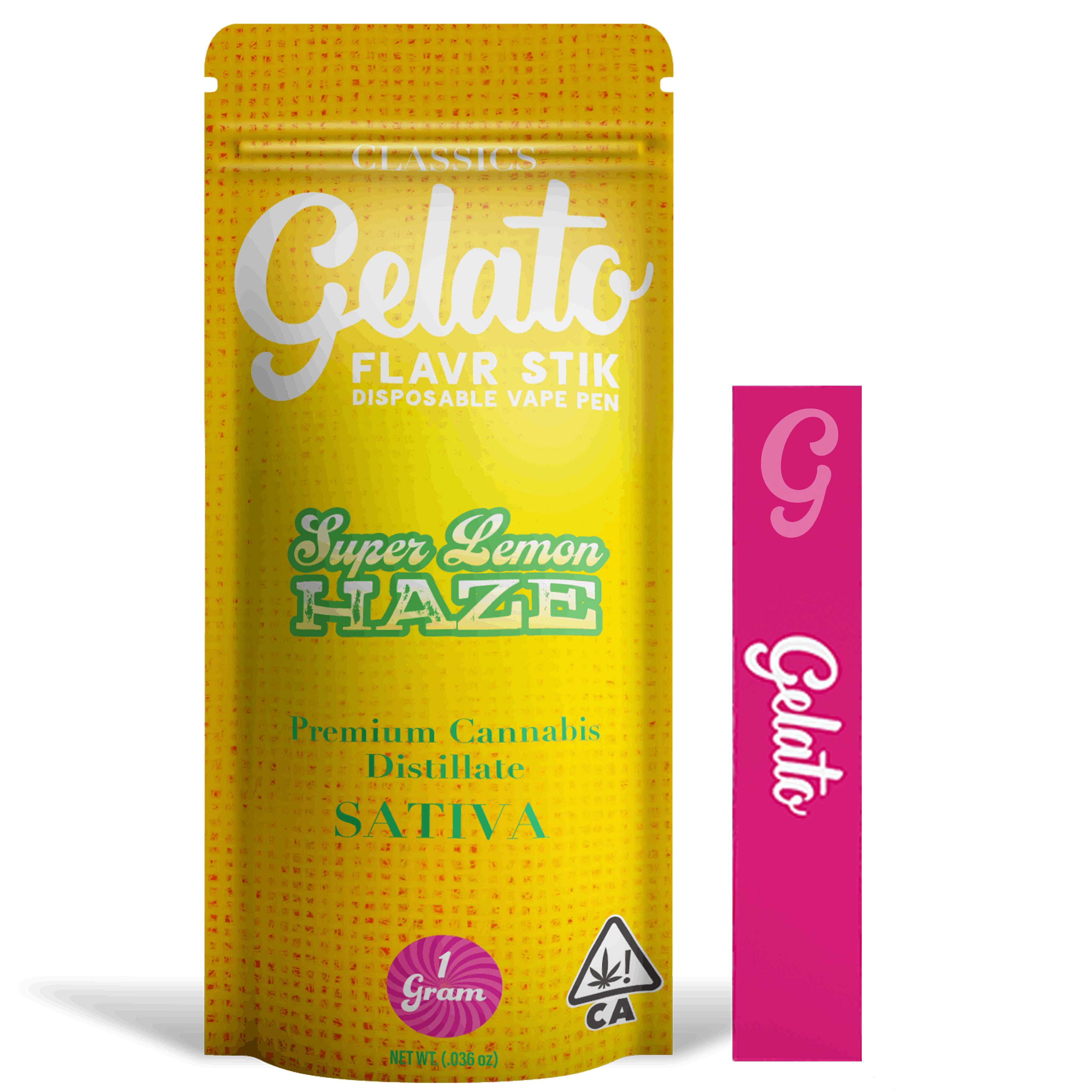 Super Lemon Haze (S) Classic 1g AIO *B2G1 EVERYDAY* - Gelato Canna Co. - Super Lemon Haze (S) - $27 - Cartridges