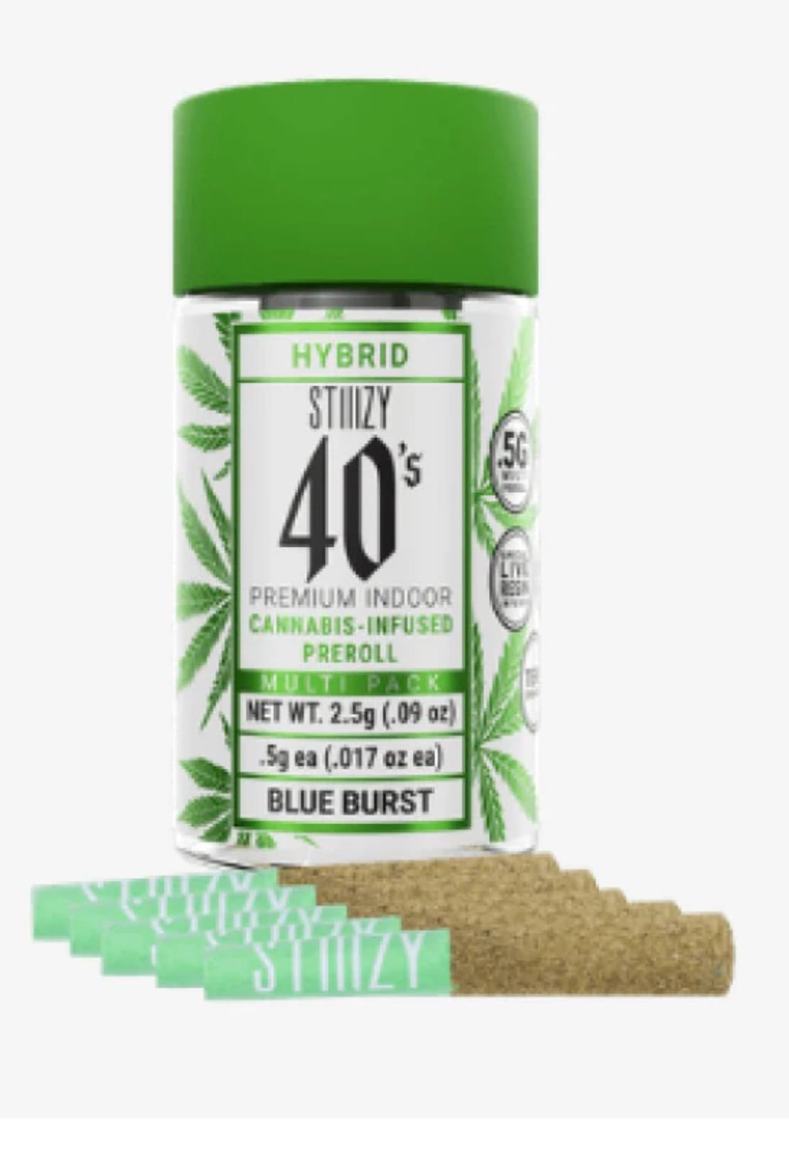 Blue Burst 5pk Infused Prerolls - Stiiizy -  - $21.60 - Preroll