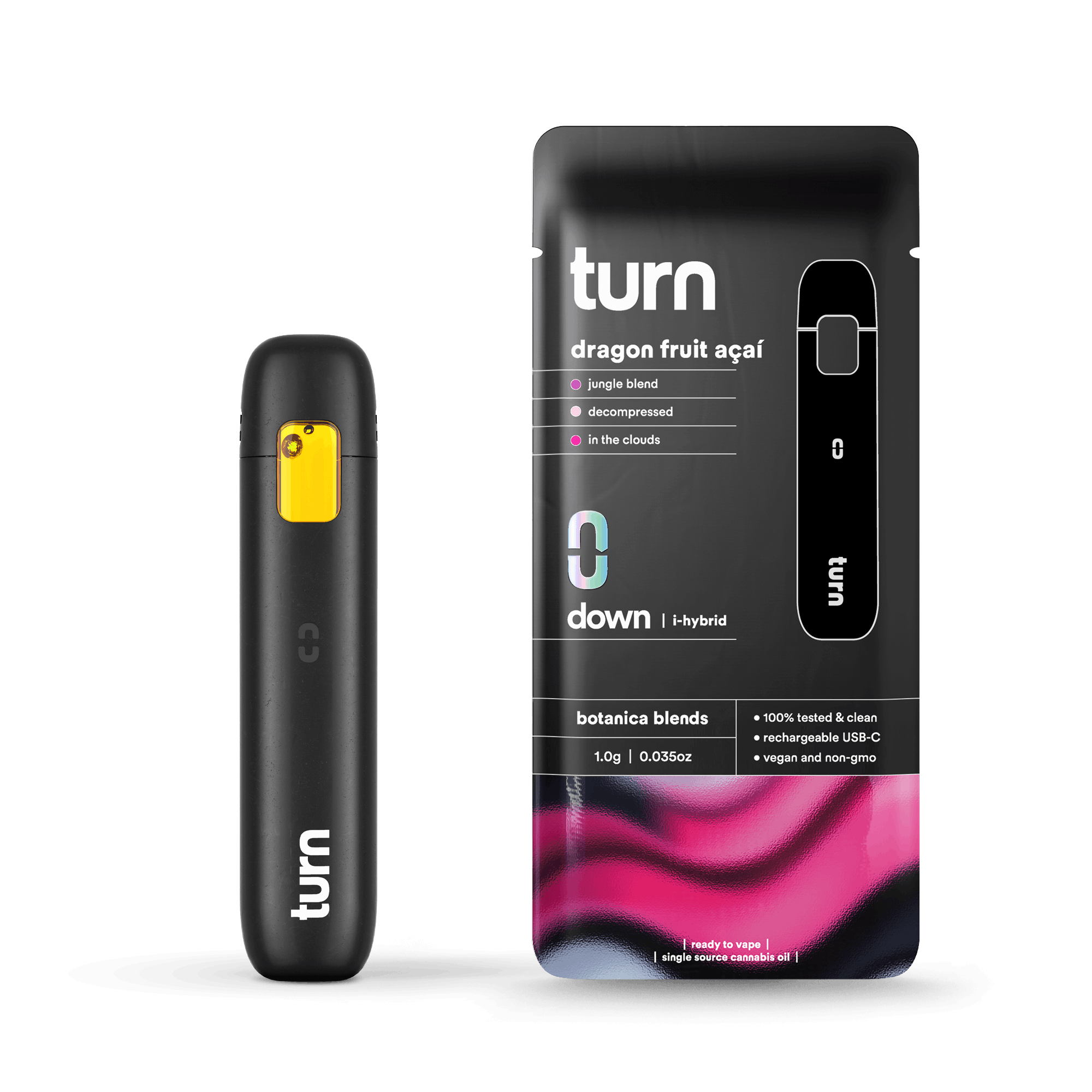 Dragon Fruit Acai 1G  Disposable - turn -  - $32.50 - Disposable Vapes