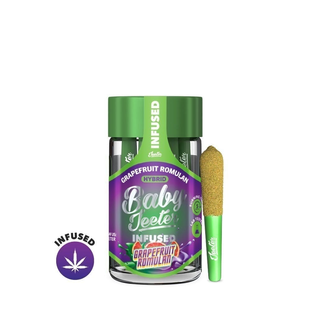 GRAPEFRUIT ROMULAN 2.5G 5PK - Infused Baby Jeeter -  - $29.02 - Pre-Roll Infused