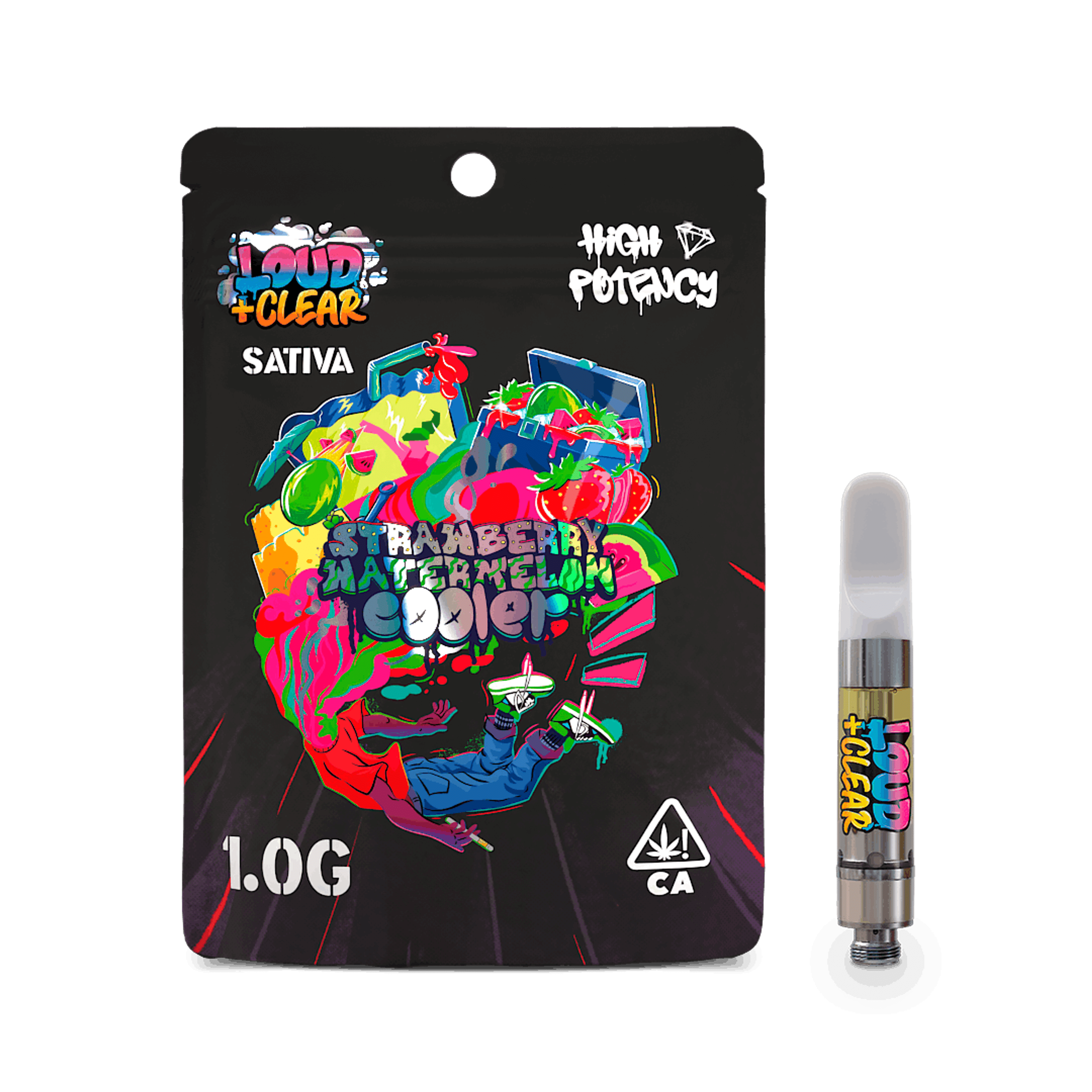 STRAWBERRY WATERMELON 1G CART - LOUD+CLEAR - - $21.75 - Vape
