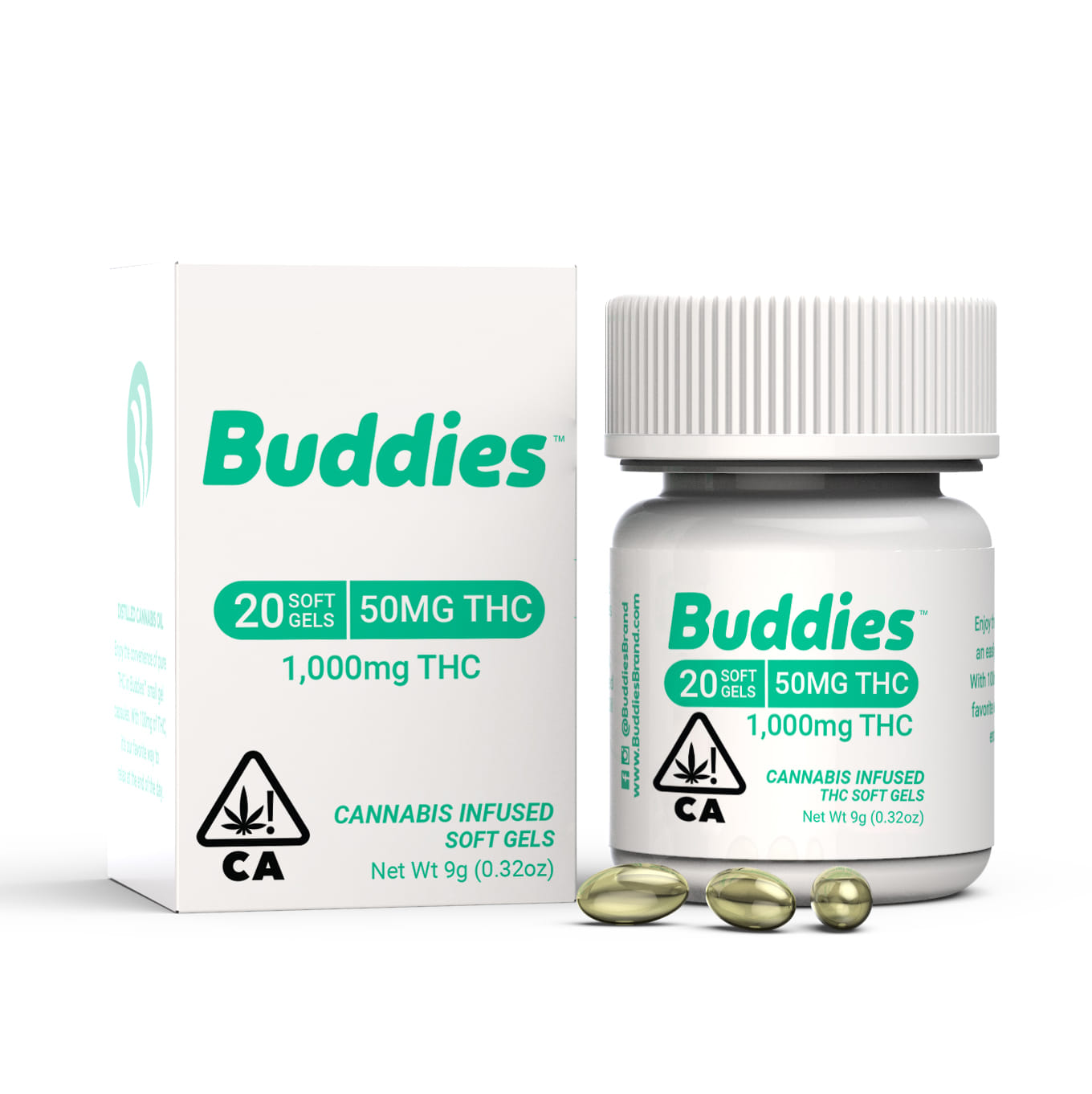 50mg THC Capsule 20ct - Buddies - 50mg (20ct) - $34.20 - Tinctures & Capsules