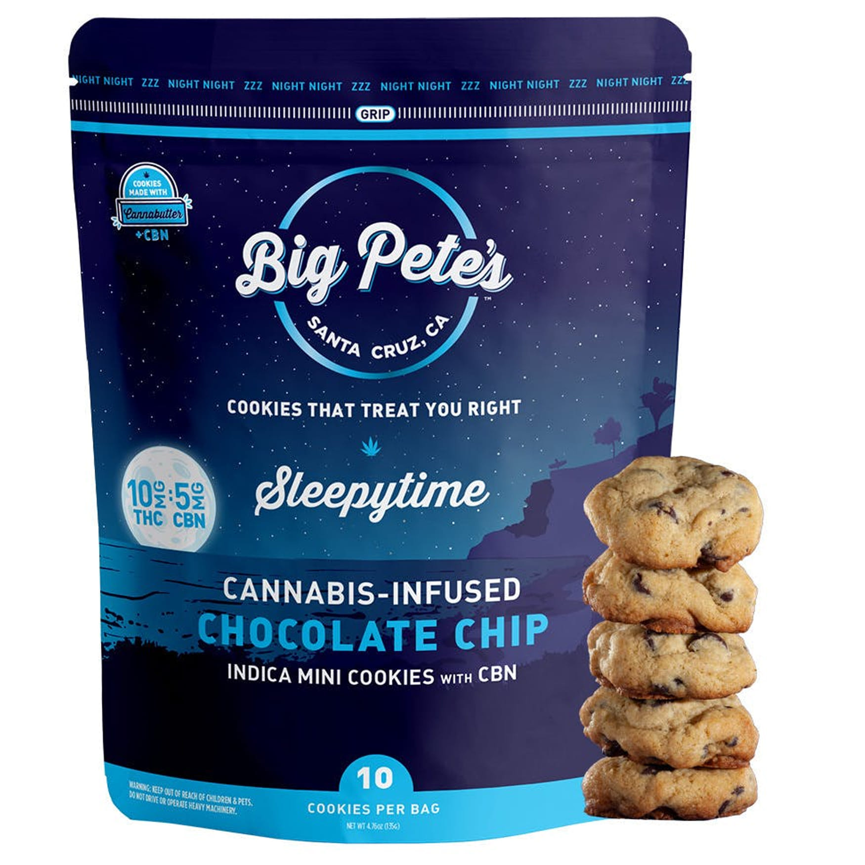 Chocolate Chip CBN 10pk - Big Petes - Chocolate Chip (CBN) - $17 - Edibles