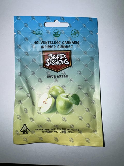Sour Green Apple 100mg | Solventless Gummies