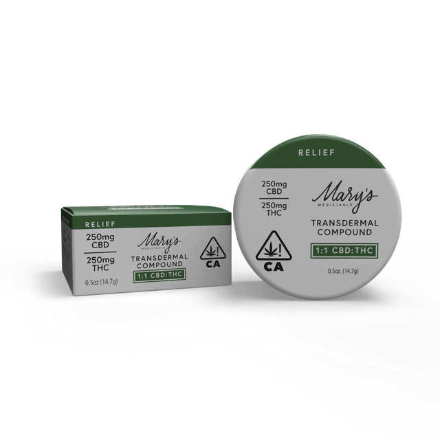 Relief |1:1 CBD:THC | 250mg Transdermal Compound | 0.5oz