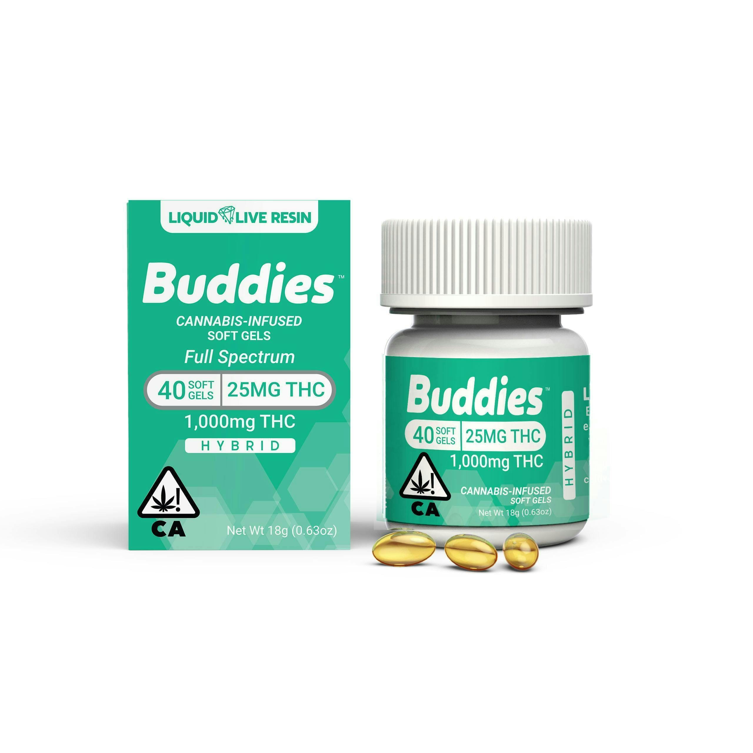 LR 25MG HYRBID THC SOFTGEL CAPSULE - 40PK - Buddies -  - $32.56 - Capsules