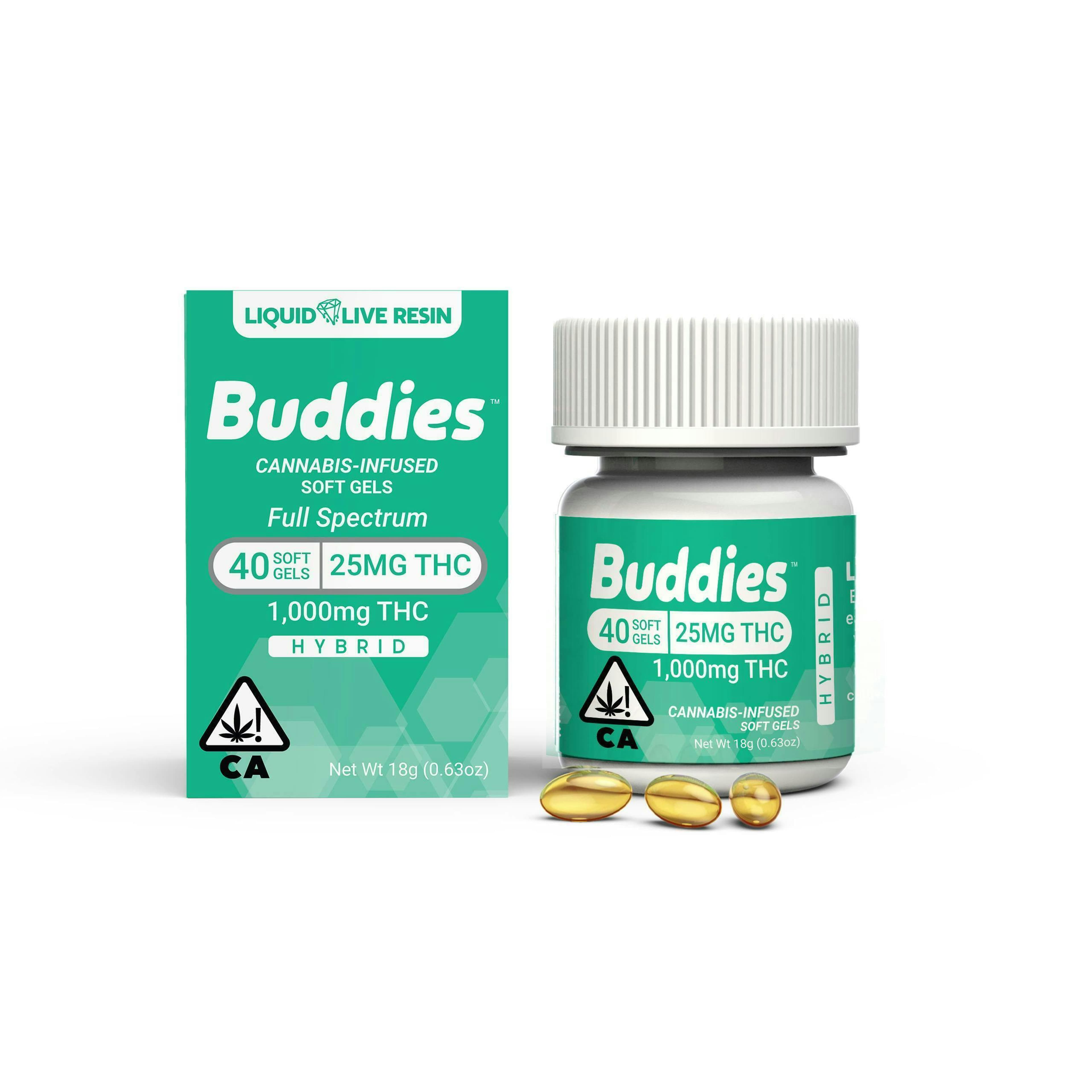 LR 25MG HYRBID THC SOFTGEL CAPSULE - 40PK - Buddies - - $32.56 - Capsules