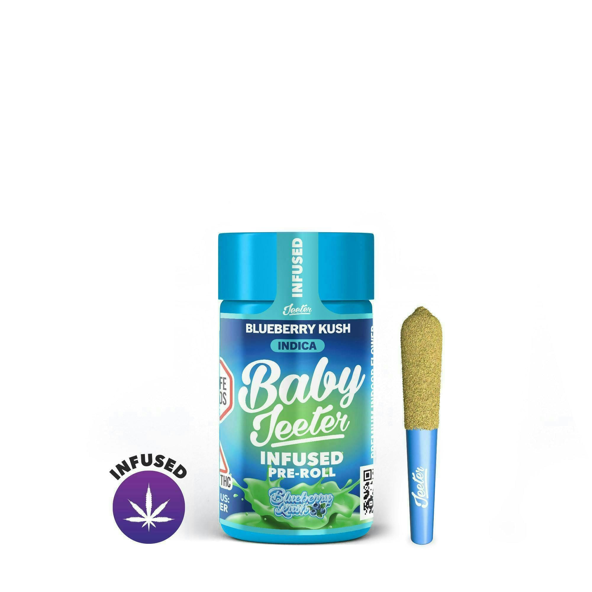BLUEBERRY KUSH 2.5G 5PK - Infused Baby Jeeter -  - $29.02 - Pre-Roll Infused