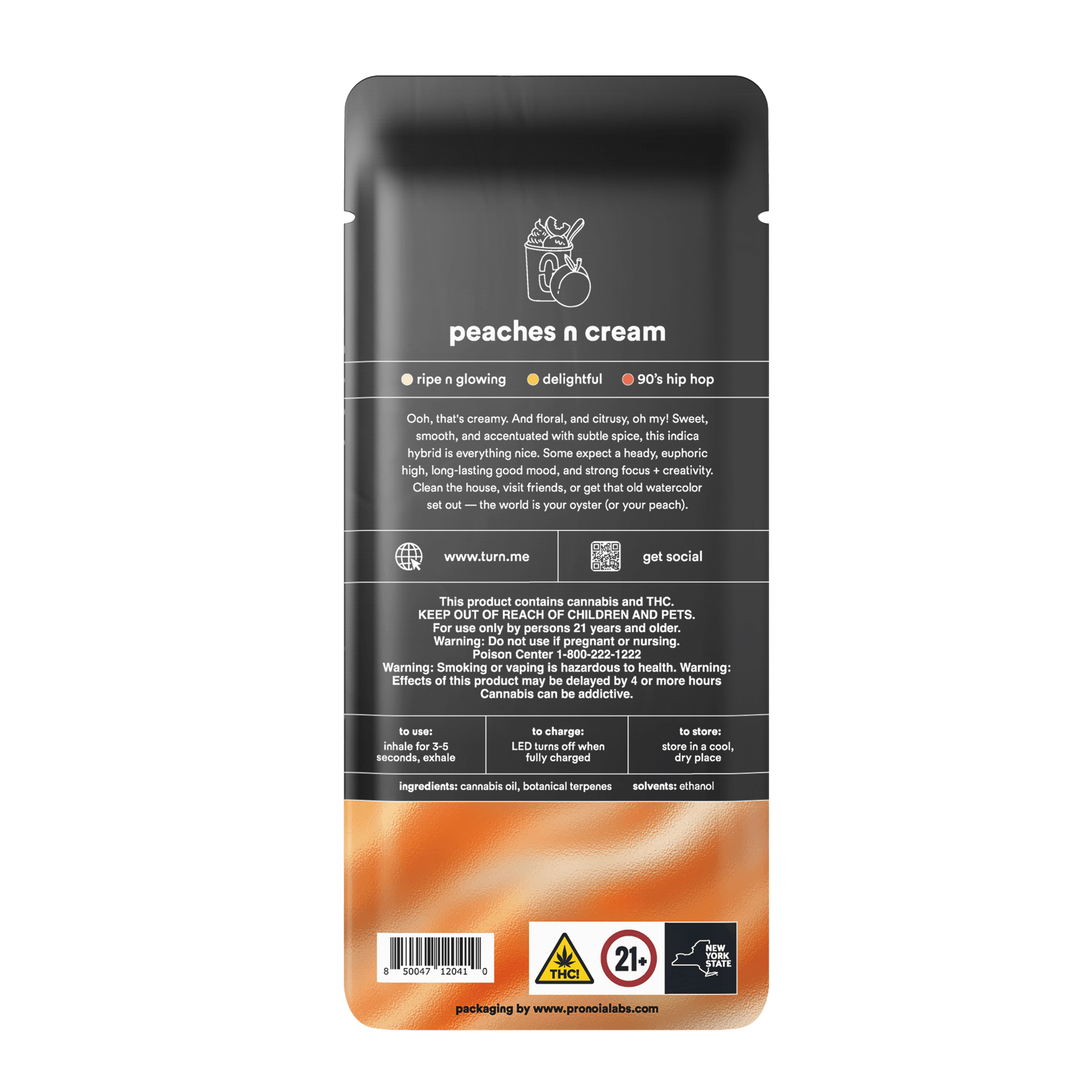 1.0g AIO | peaches n cream | botanica blends | down | - Turn - 1.0g AIO | peaches n cream - $35 - Vape Pens