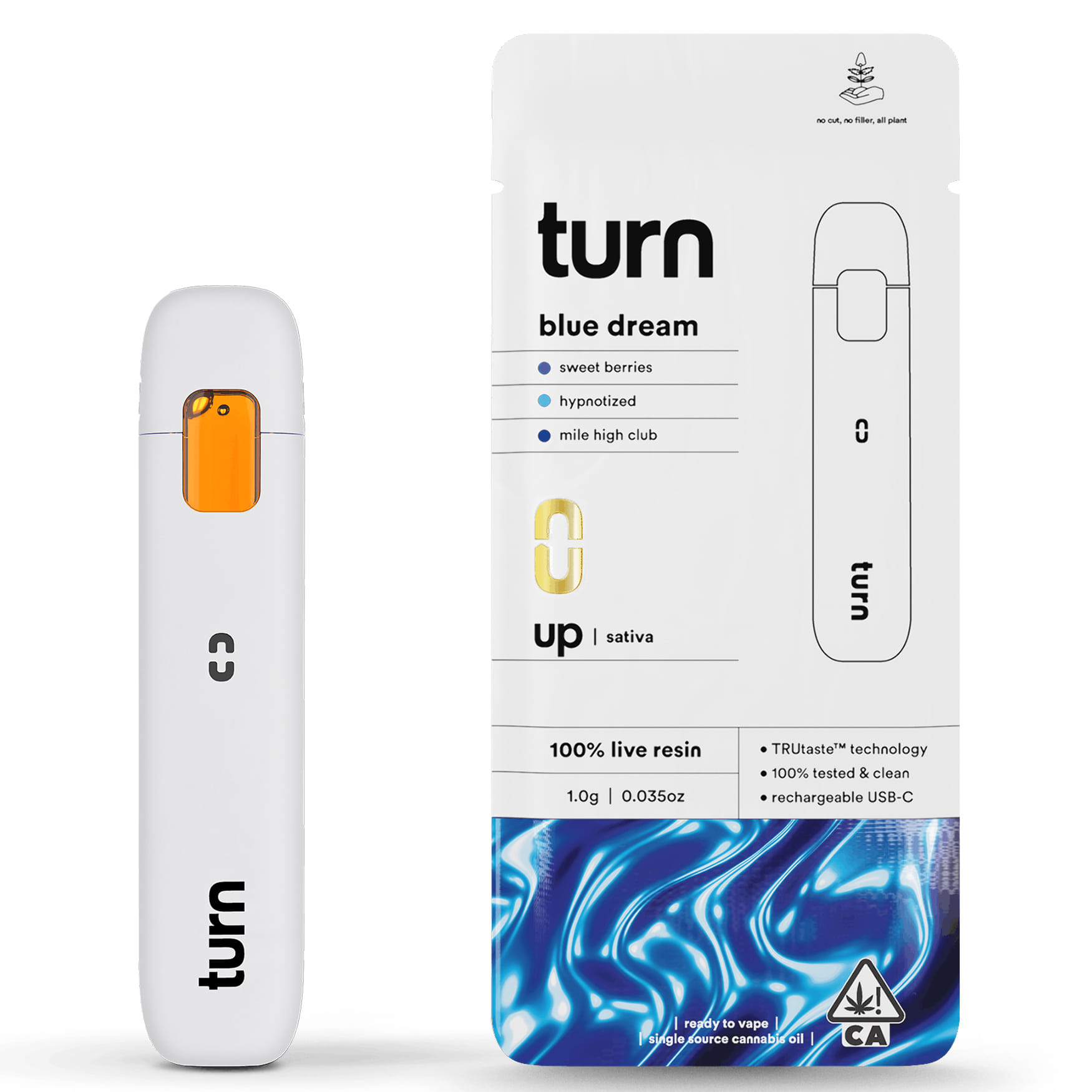 Blue Dream (S) Live Resin AIO - 1g - Turn - Blue Dream (S) - $38.60 - Cartridges