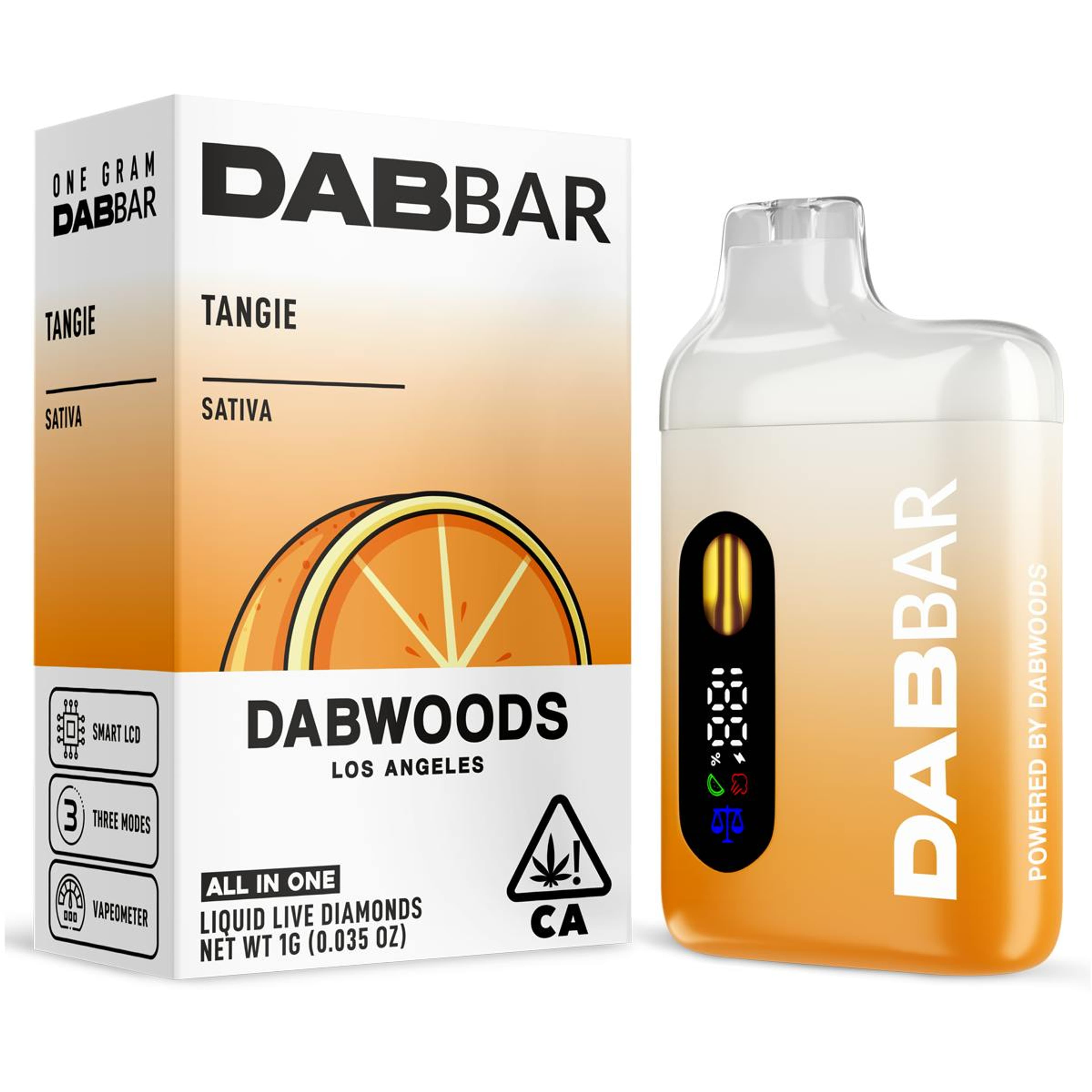 Dabwoods DABBAR 2.0 | 1g - Tangie - AIO - Sativa - Dabwoods - - $40 - All-In-Ones