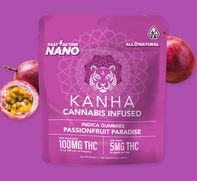 Passionfruit Paradise NANO - 100mg Gummies - Kanha - Passionfruit Paradise (I) - $18 - Edibles