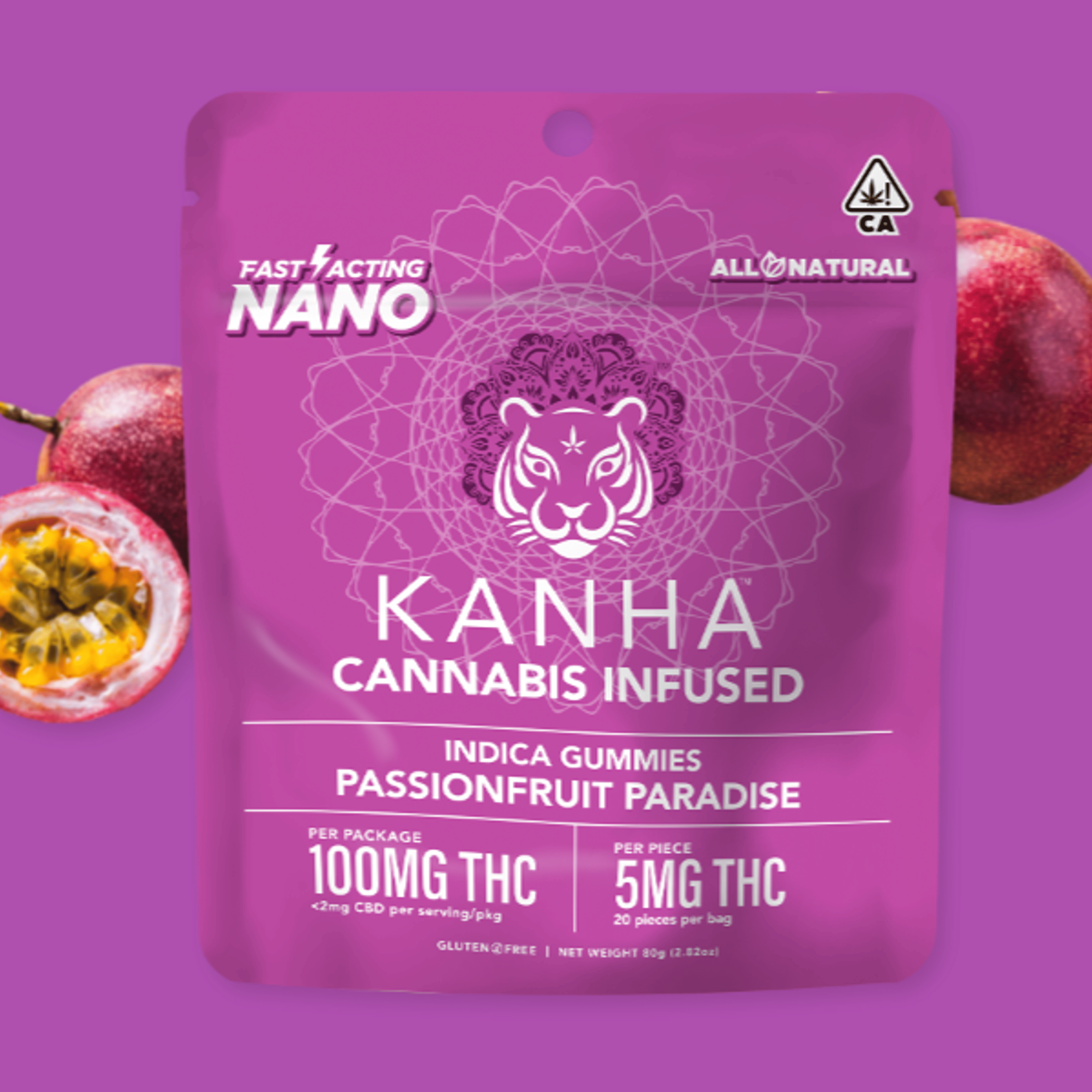 Passionfruit Paradise NANO - 100mg Gummies - Kanha - Passionfruit Paradise (I) - $18 - Edibles