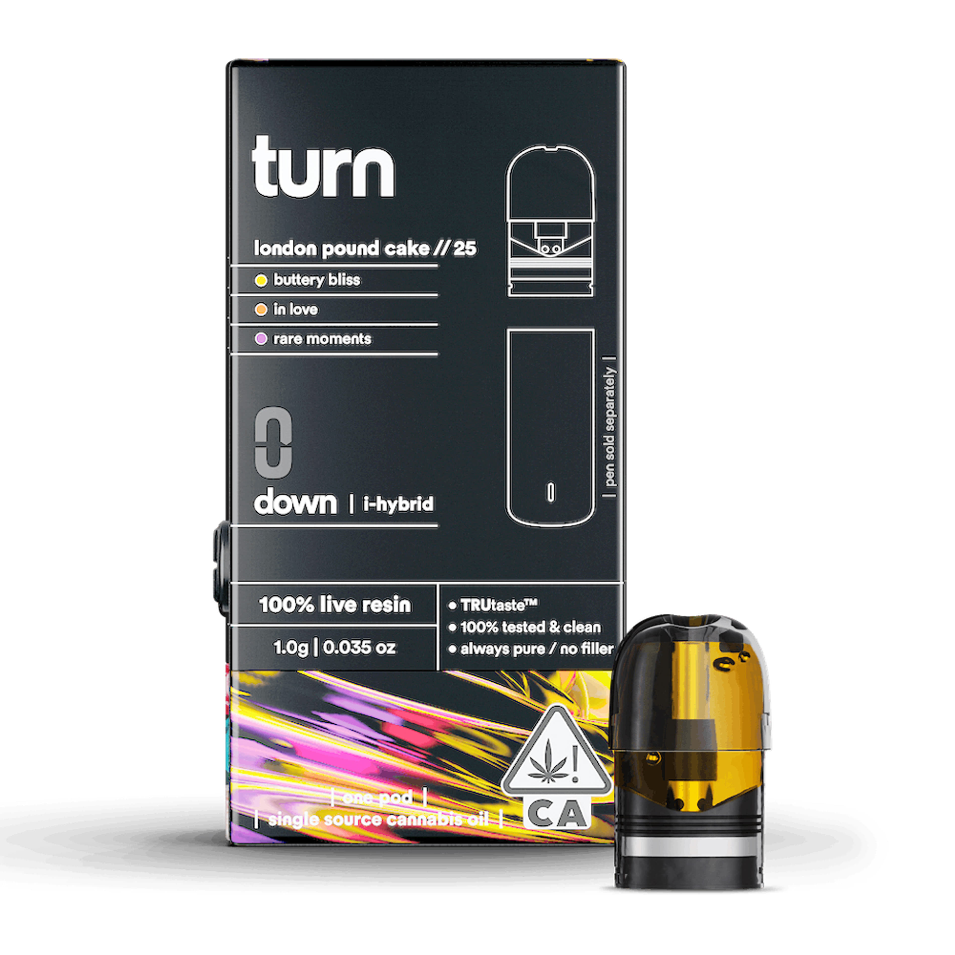 London Pound Cake (I) Live Resin Pod - 1g - Turn - - $34.60 - Cartridges