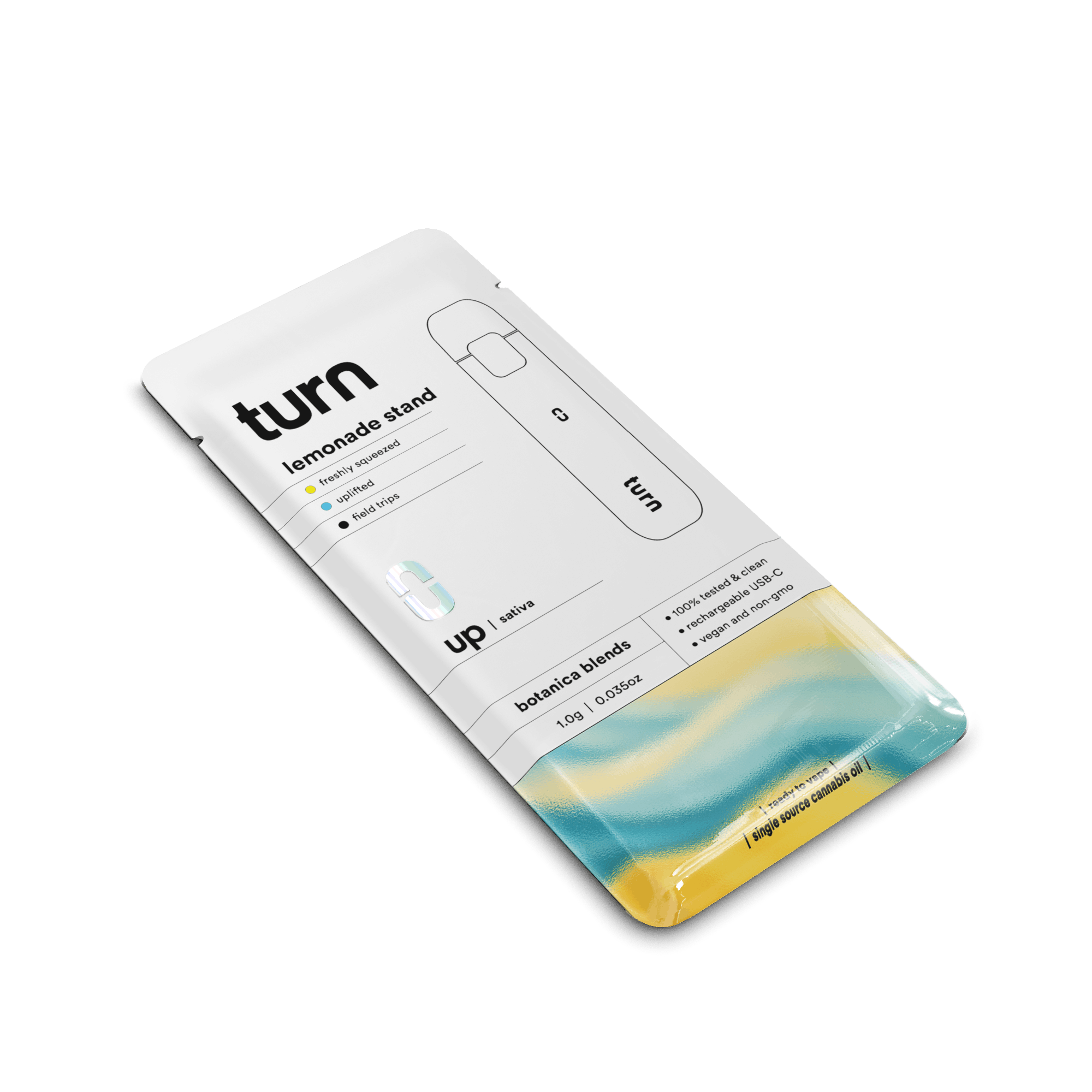 1.0g AIO | lemonade stand | botanica blends | up | - Turn - 1.0g AIO | lemonade stand Turn - $35 - Vape Pens